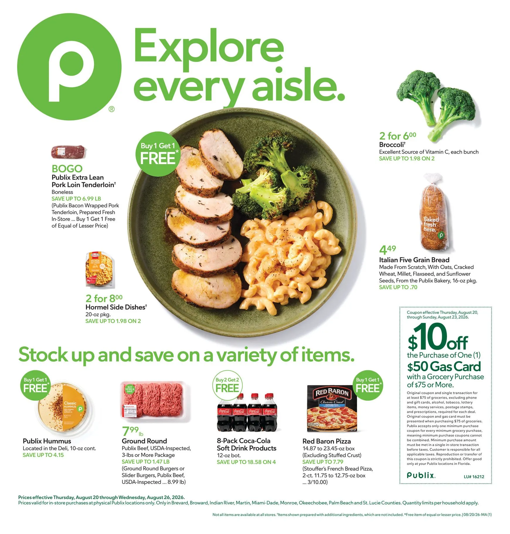 Current Publix leaflet valid from Thursday 08/20/2026 to Wednesday 08/26/2026