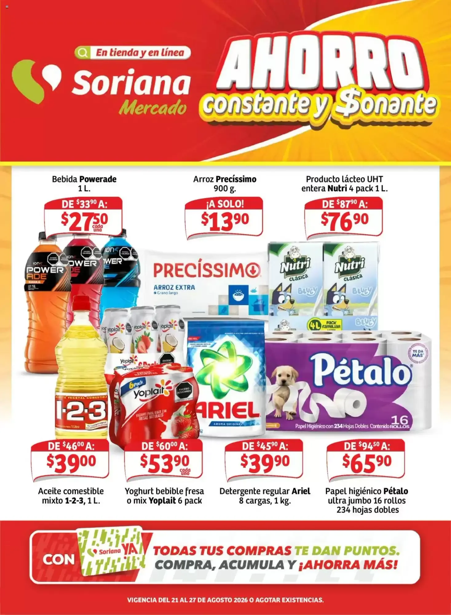 Catálogo de Folleto Soriana Mercado 21 de agosto al 27 de agosto 2026 - Pagina 1