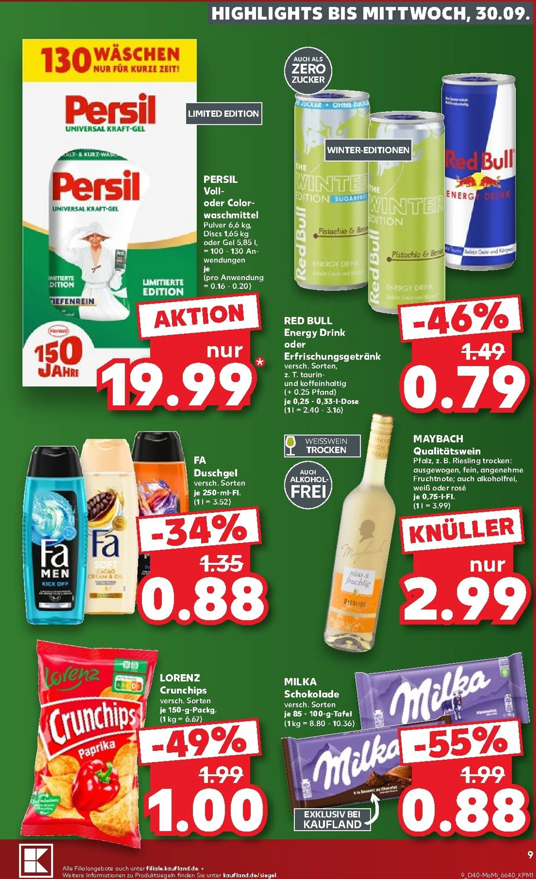 Kaufland - Richtig Sparen Prospekt nächste Woche – von Montag 28.09.2026 bis Mittwoch 30.09.2026 von 28. September bis 30. September 2026 - Prospekt seite 9