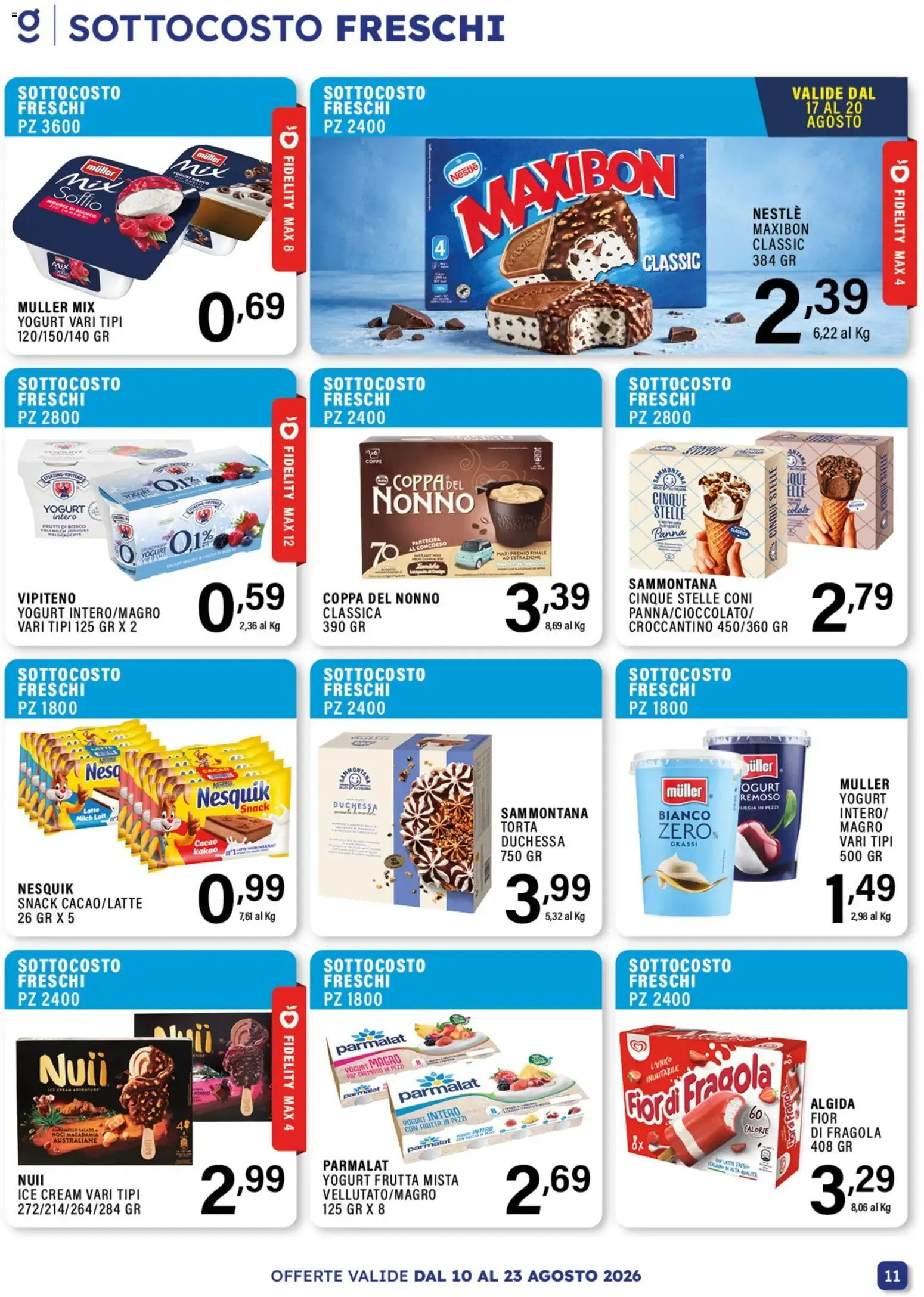GECOP SUPERMERCATI - SOTTO COSTO FRESCHI da 10 agosto a 23 agosto di 2026 - Pagina del volantino 11