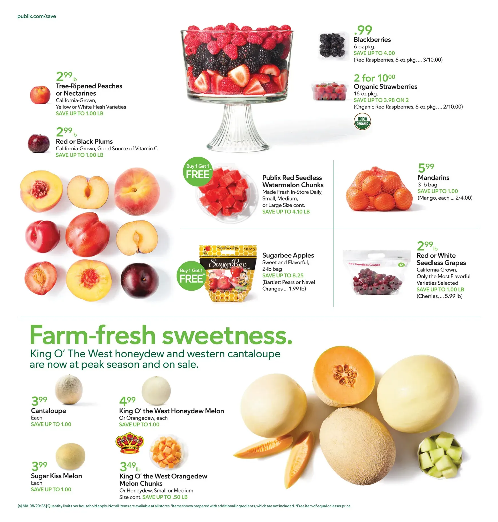 Weekly promotion Current Publix leaflet valid from Thursday 08/20/2026 to Wednesday 08/26/2026 spanning from August 20 to August 26 2026 - Page 6 for Catalogue 365