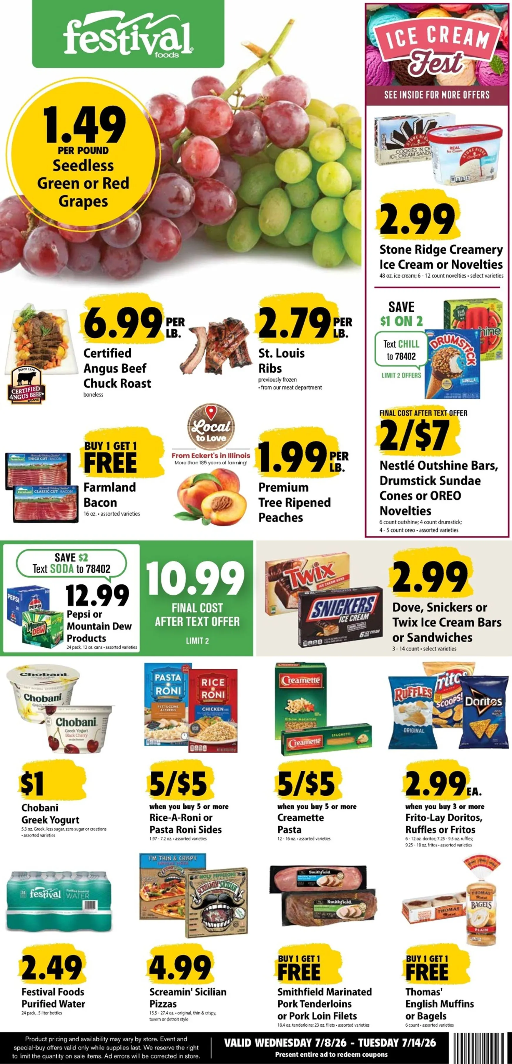 Current Fest Foods leaflet valid from Wednesday 07/08/2026 to Tuesday 07/14/2026
