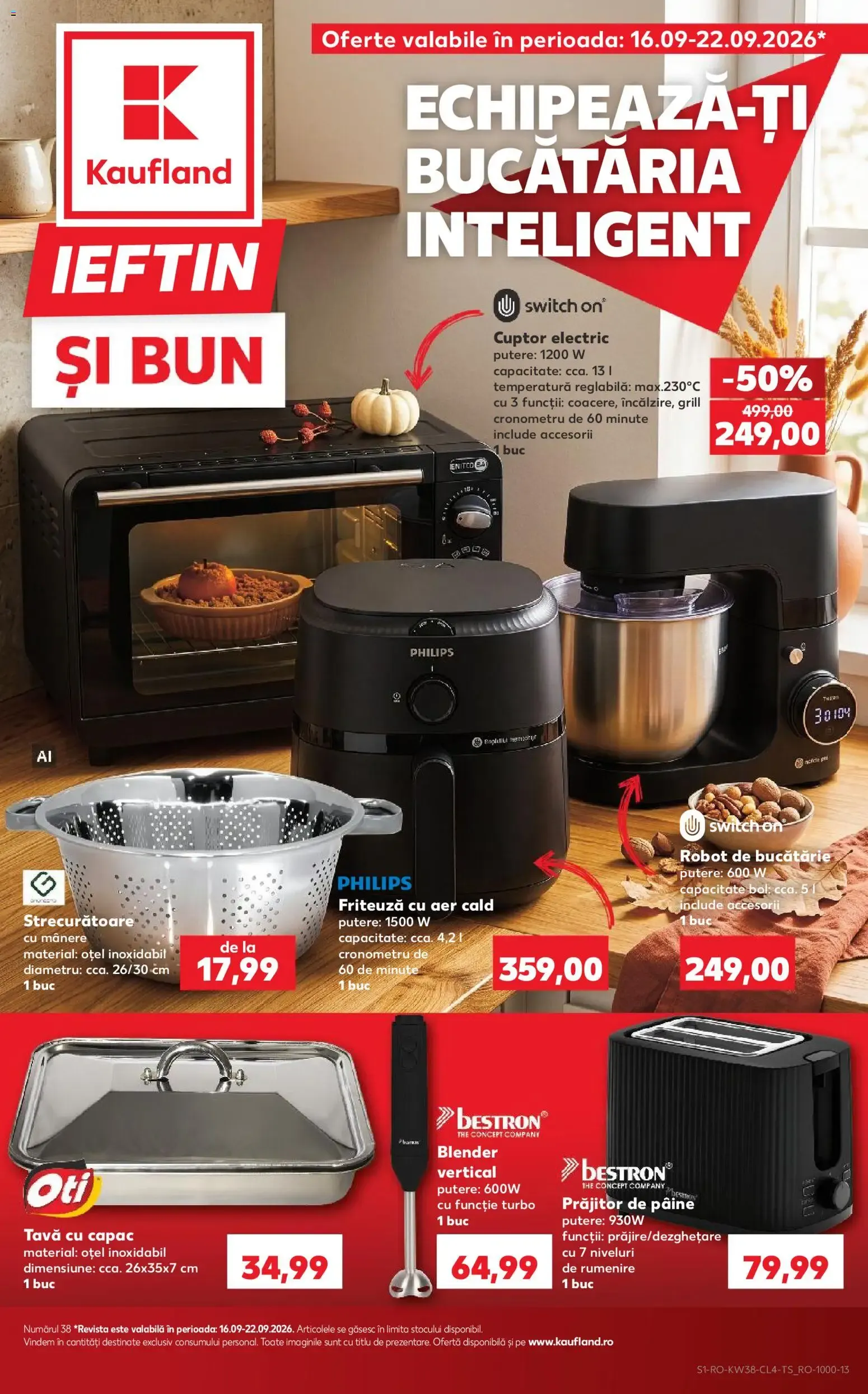 Catalog Kaufland: ECHIPEAZĂ-ȚI BUCĂTĂRIA INTELIGENT de la 16 septembrie până la 22 septembrie 2026 - Revista Pagina 1
