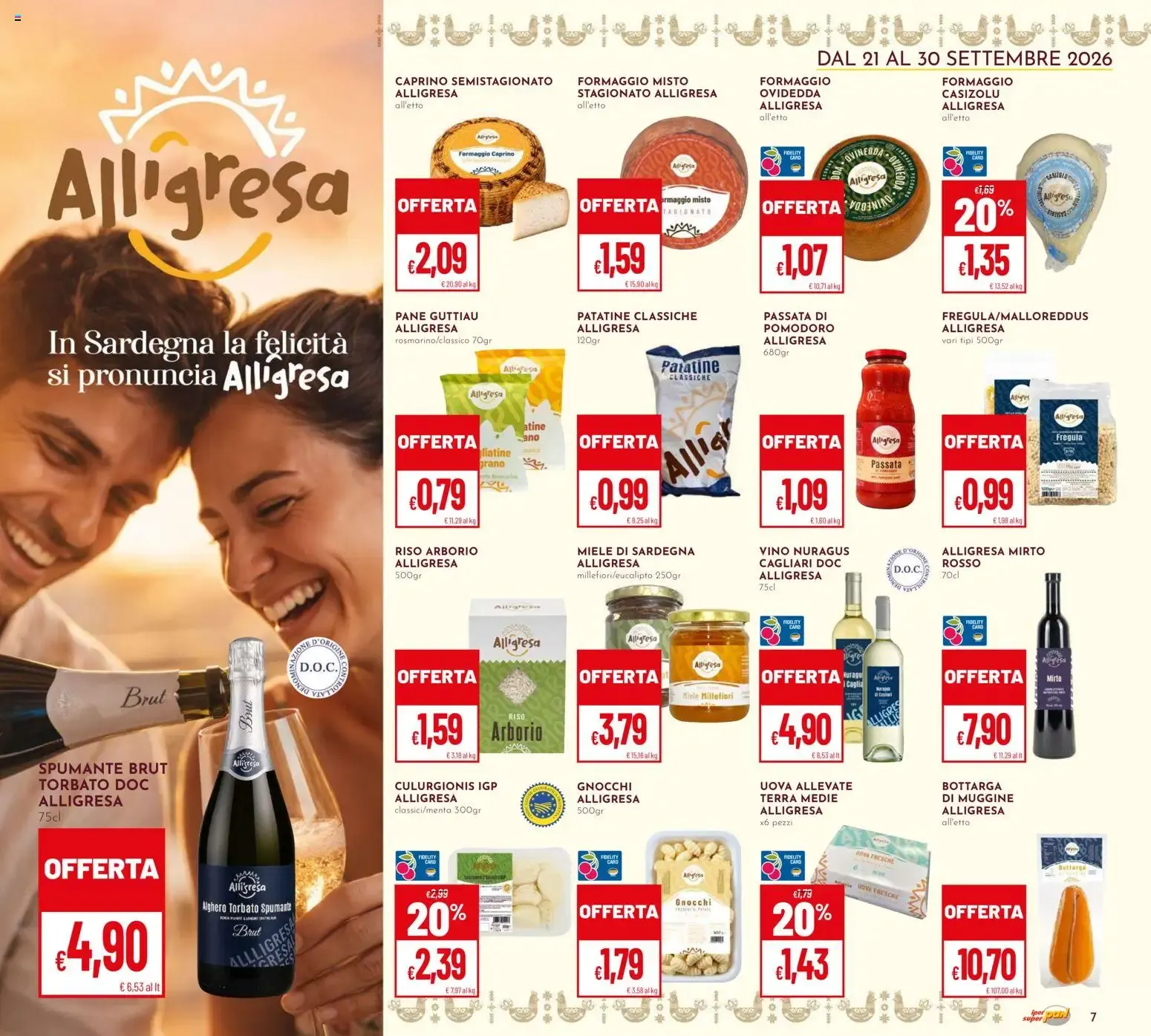 LA SARDEGNA DA GUSTARE da 21 settembre a 30 settembre di 2026 - Pagina del volantino 7