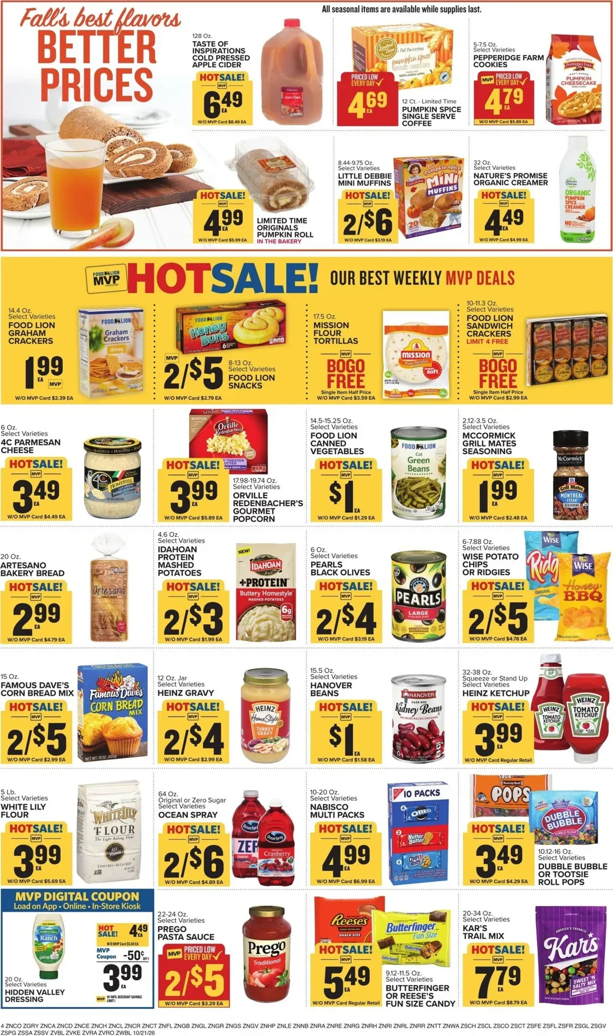 Weekly promotion Current Food Lion leaflet valid from Wednesday 10/21/2026 to Tuesday 10/27/2026 spanning from October 21 to October 27 2026 - Page 8 for Catalogue 365