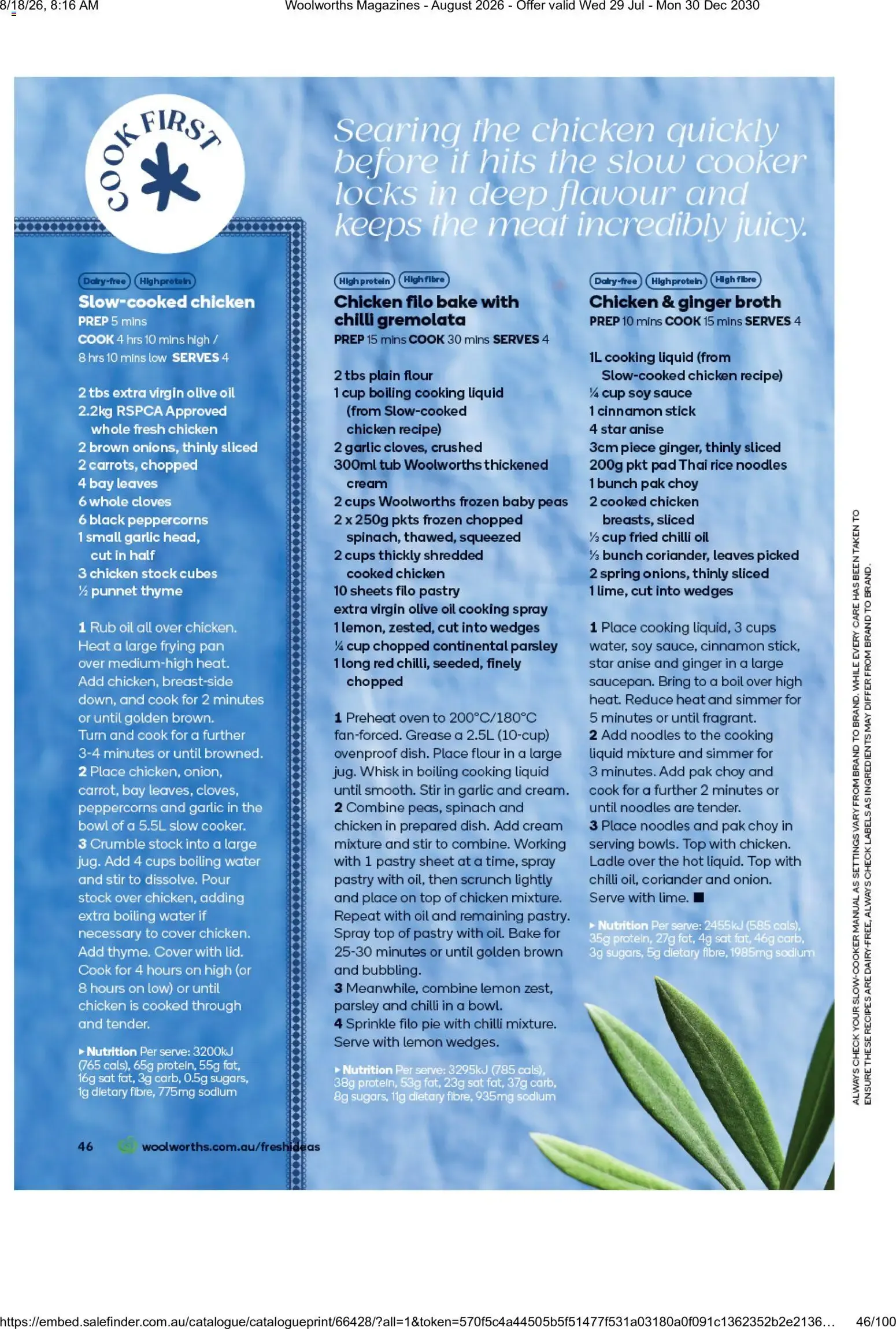 Woolworths Fresh Ideas - August 2026 - Catalogue valid from 29 July to 30 December 2030 - page 46
