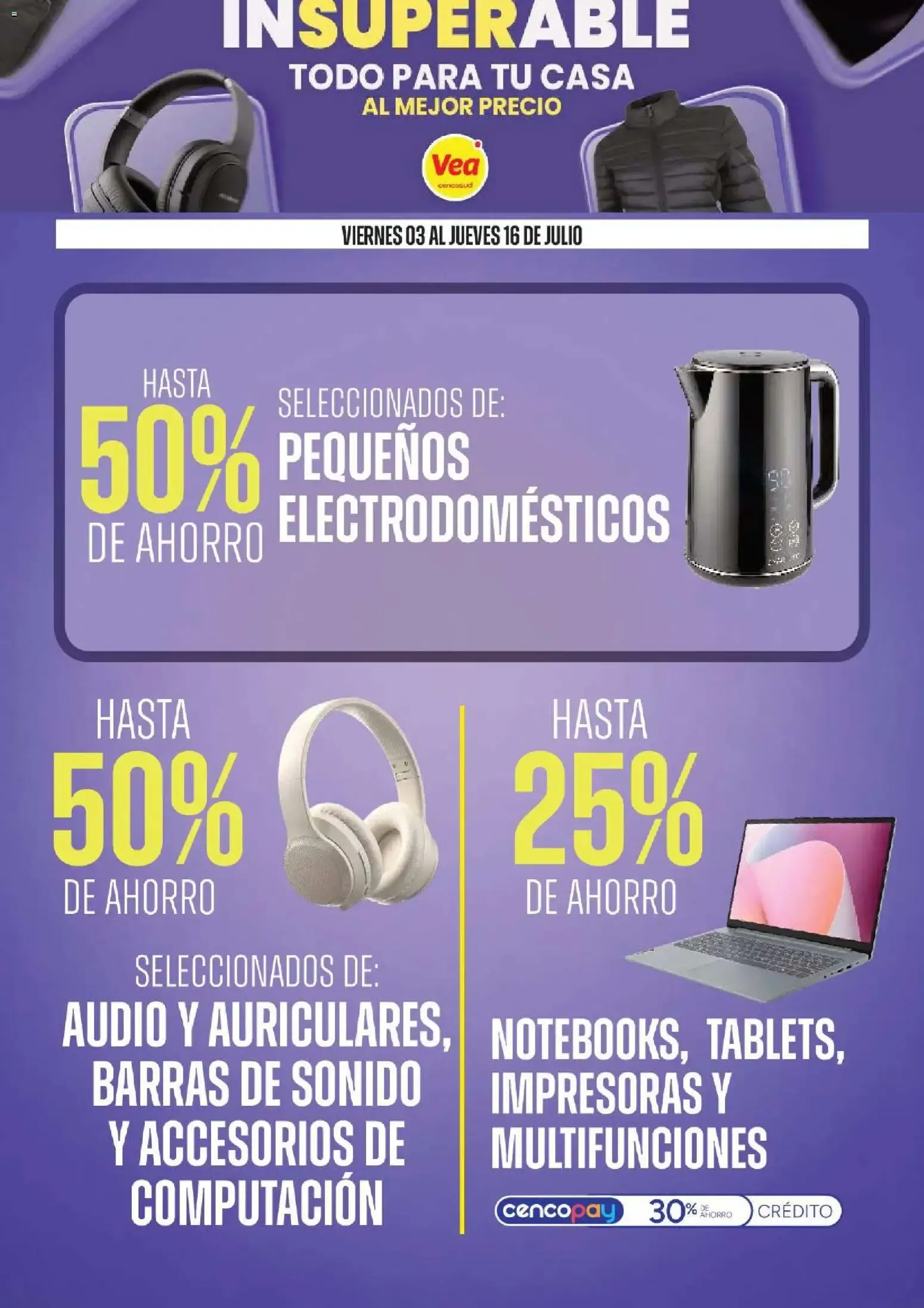 Ofertas de Vea - InSuperable | Todo para tu casa al mejor precio del 03/07/2026 - 16/07/2026 3 de julio al 16 de julio 2026 - Página 2 del catálogo