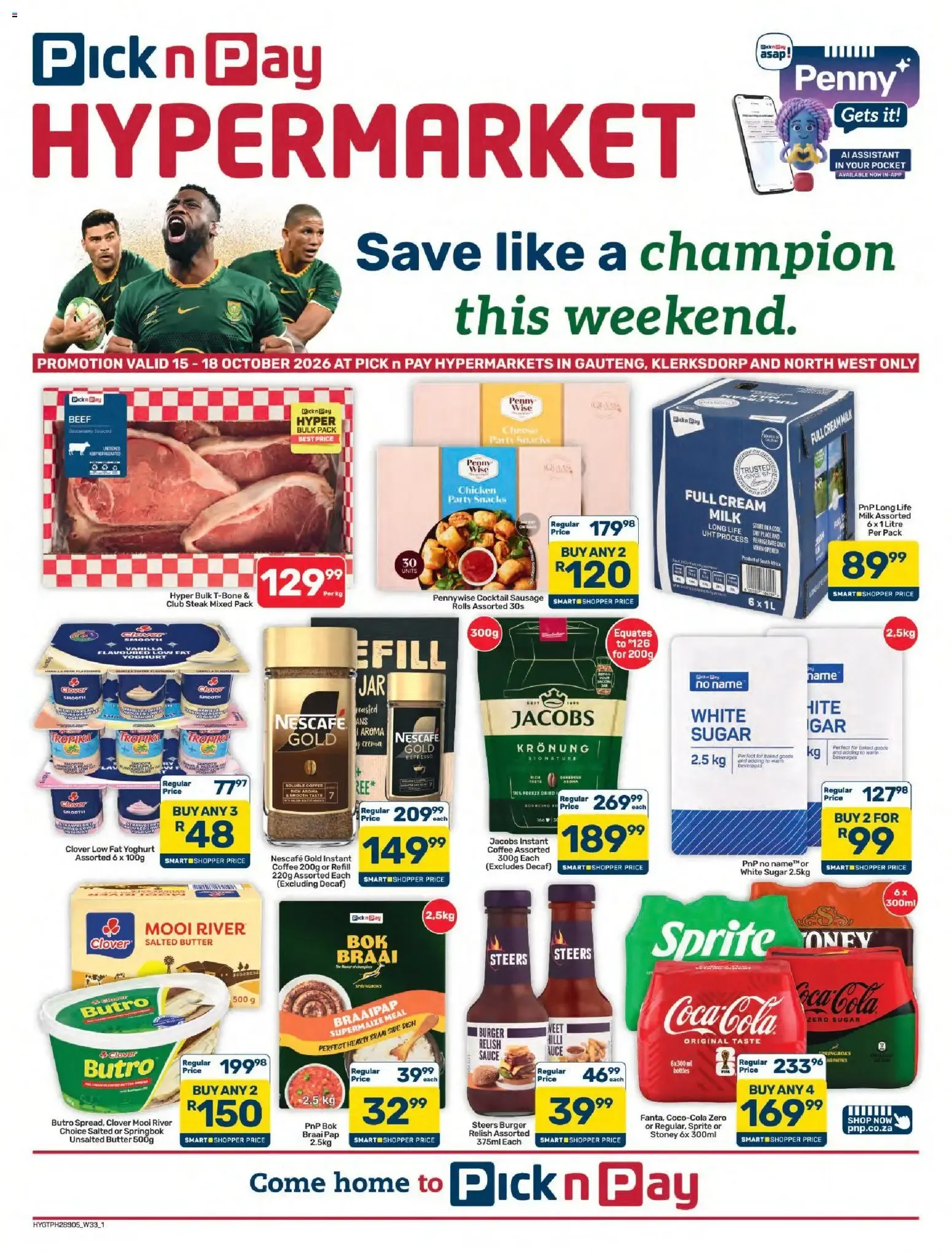 Pick n Pay Inland Provinces - Hypermarket Weekend Specials (15/10/2026 - 18/10/2026) Online from 15 October to 18 October 2026 - Catalogue Page 1