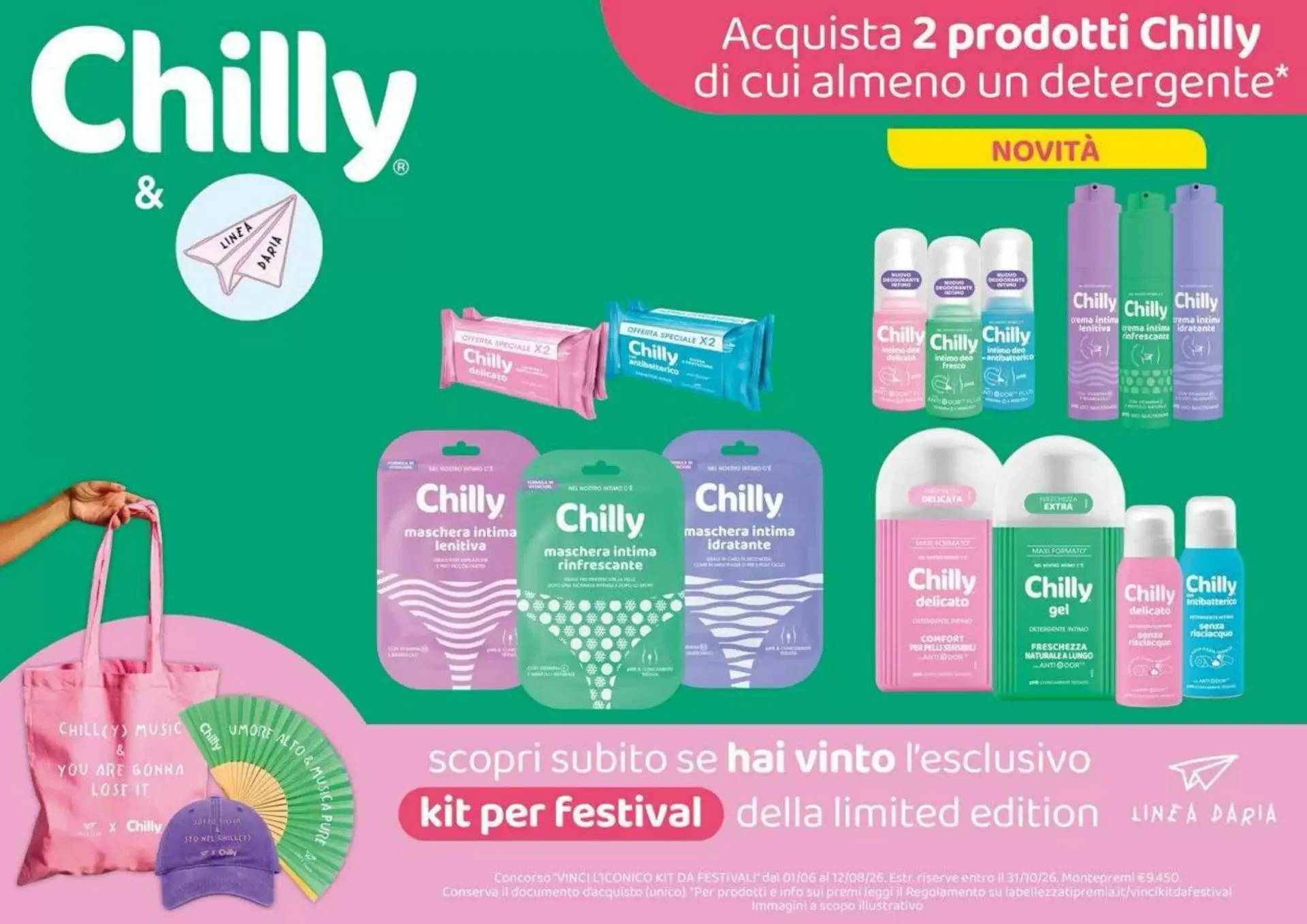 Chilly: Promoción "Vinci l'iconico Kit da Festival" da 1 giugno a 12 agosto di 2026 - Pagina del volantino 1