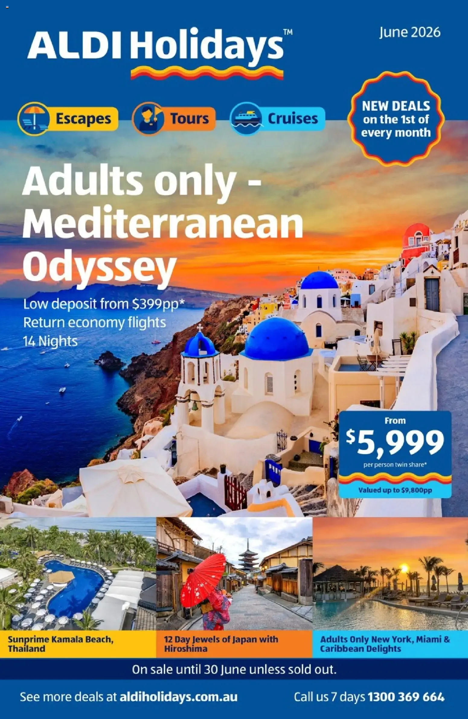 ALDI Holidays - Adults only Mediterranean Odyssey - Catalogue valid from 1 June to 30 June 2026 - page 1