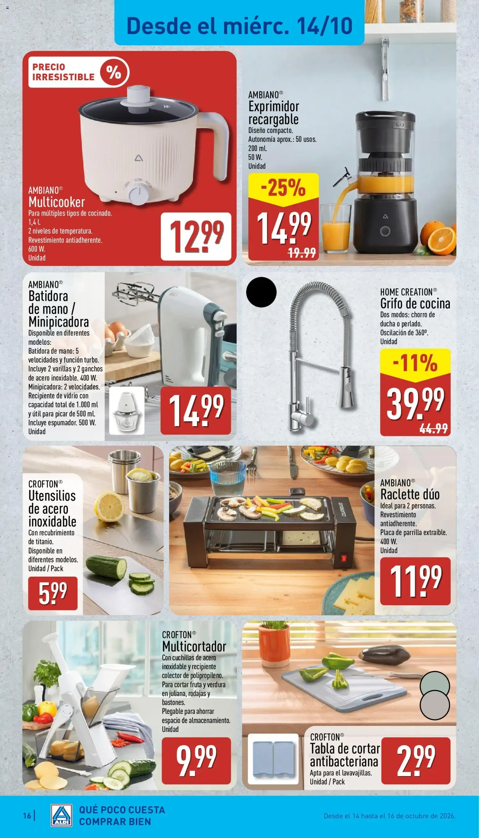 Catálogo de Máxima frescura. Mínimo precio. Es de ALDI. 12 de octubre al 18 de octubre 2026 - Página 16
