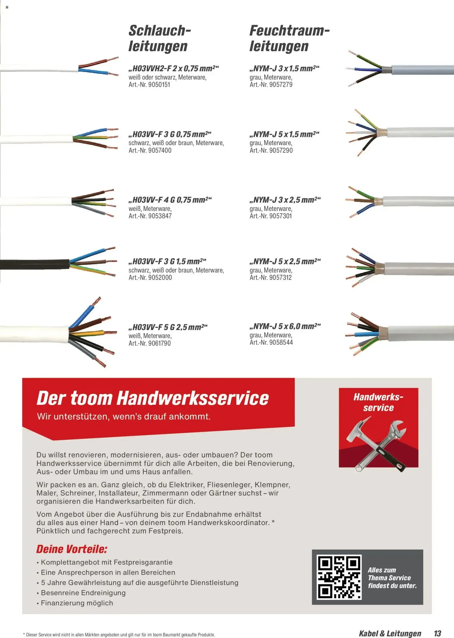 Toom Baumarkt Elektro-Installation 2026 (ab 14.03.2026) zum Blättern von 14. März bis 30. Juni 2026 - Prospekt seite 13