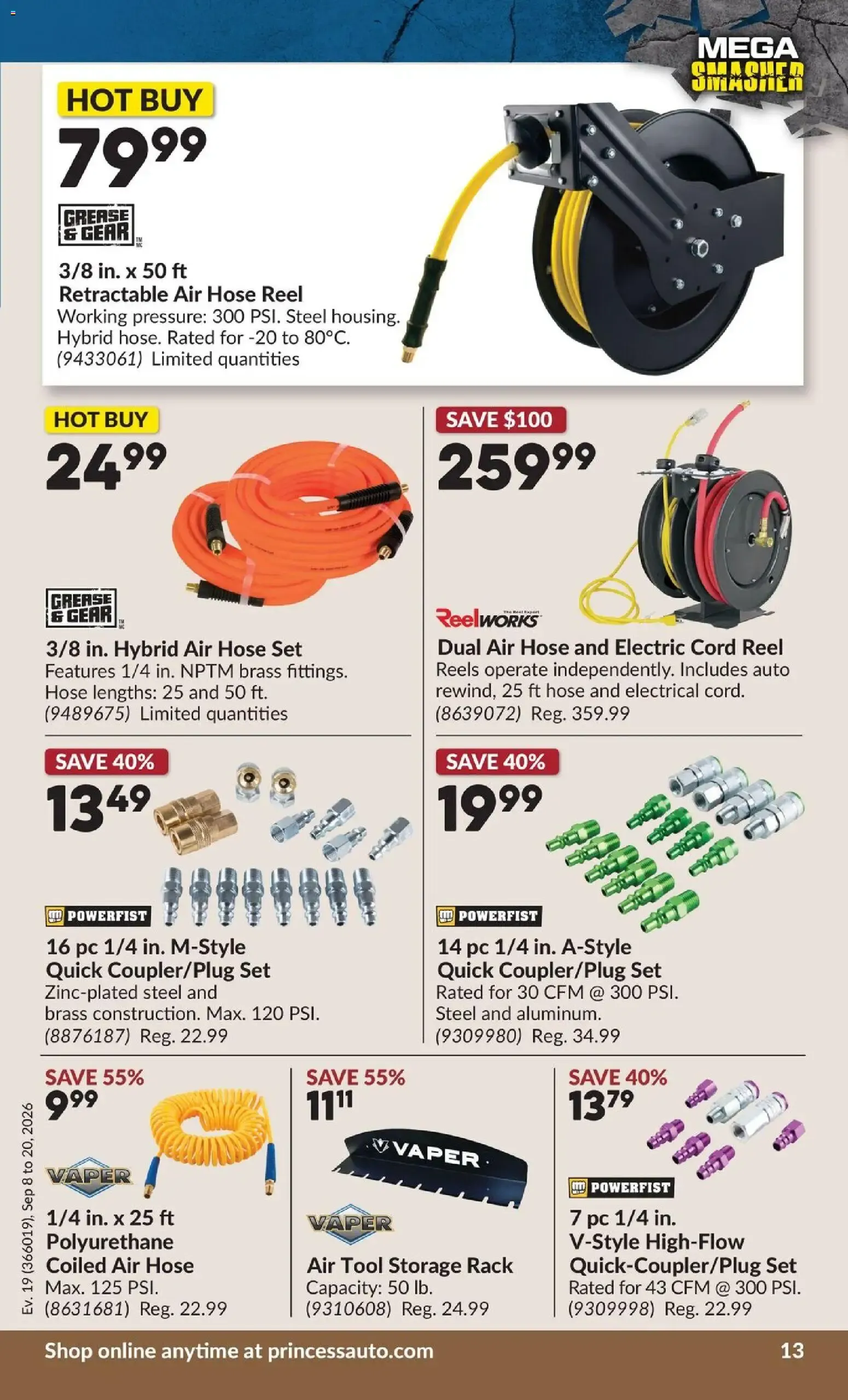 Princess Auto - Mega Smasher 2 Week Sale from September 8 to September 20 2026 - flyer page 16