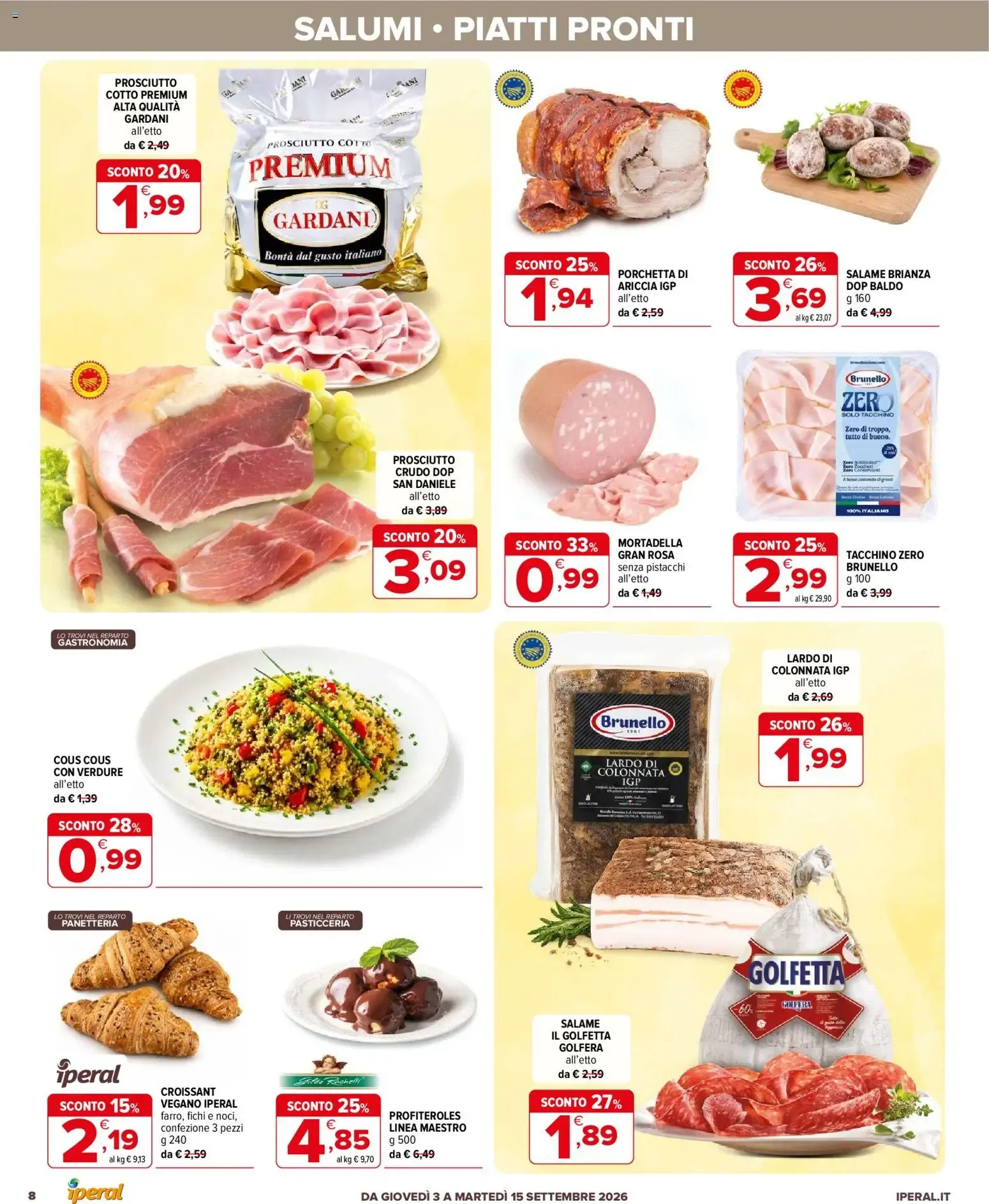 Iperal Supermercati Sotto Costo da 3 settembre a 15 settembre di 2026 - Pagina del volantino 8