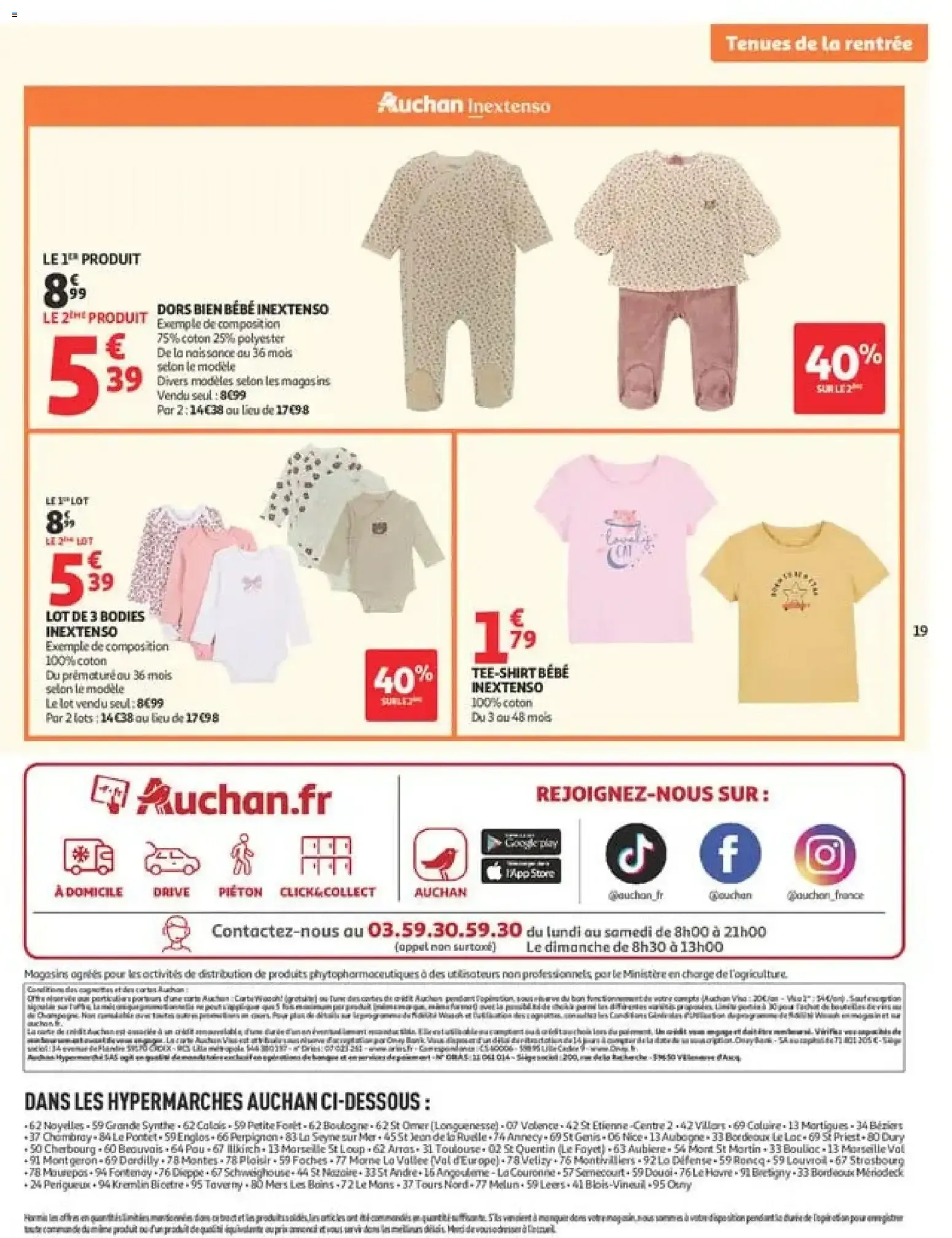 Auchan: Spécial Tenues de la Rentrée à Prix K.O. du 11 août au 6 septembre 2026 - Catalogue page 19