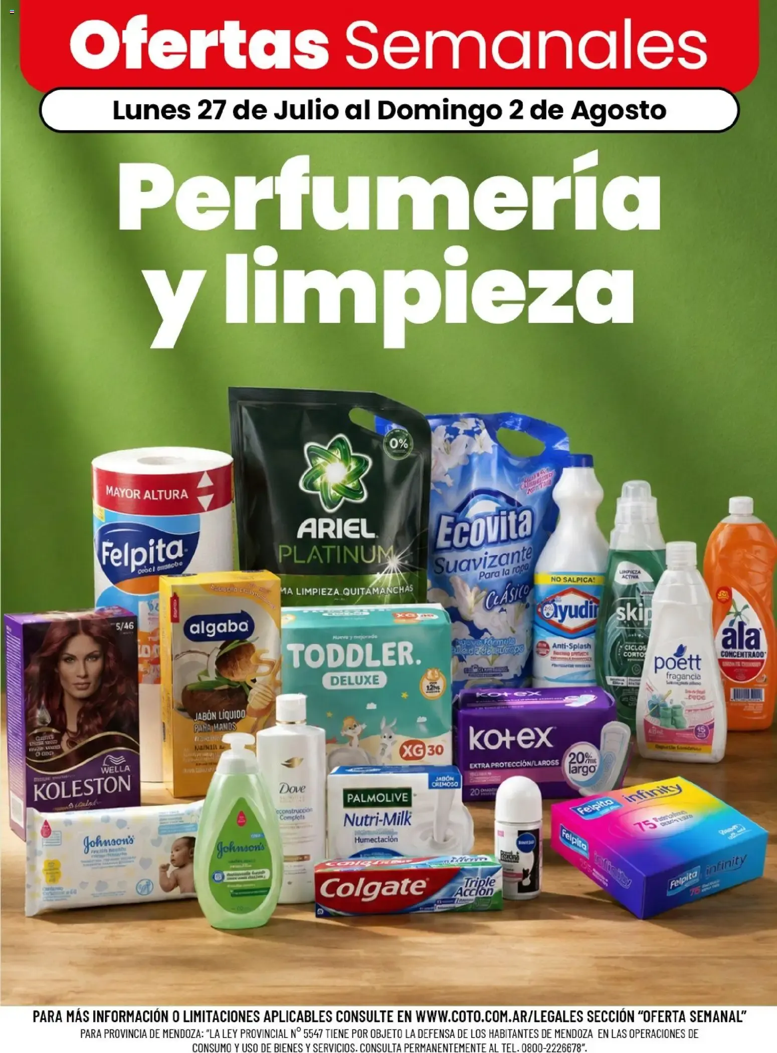 Ofertas de Ofertas Semanales: Perfumería y Limpieza 27 de julio al 2 de agosto 2026 - Página 1 del catálogo