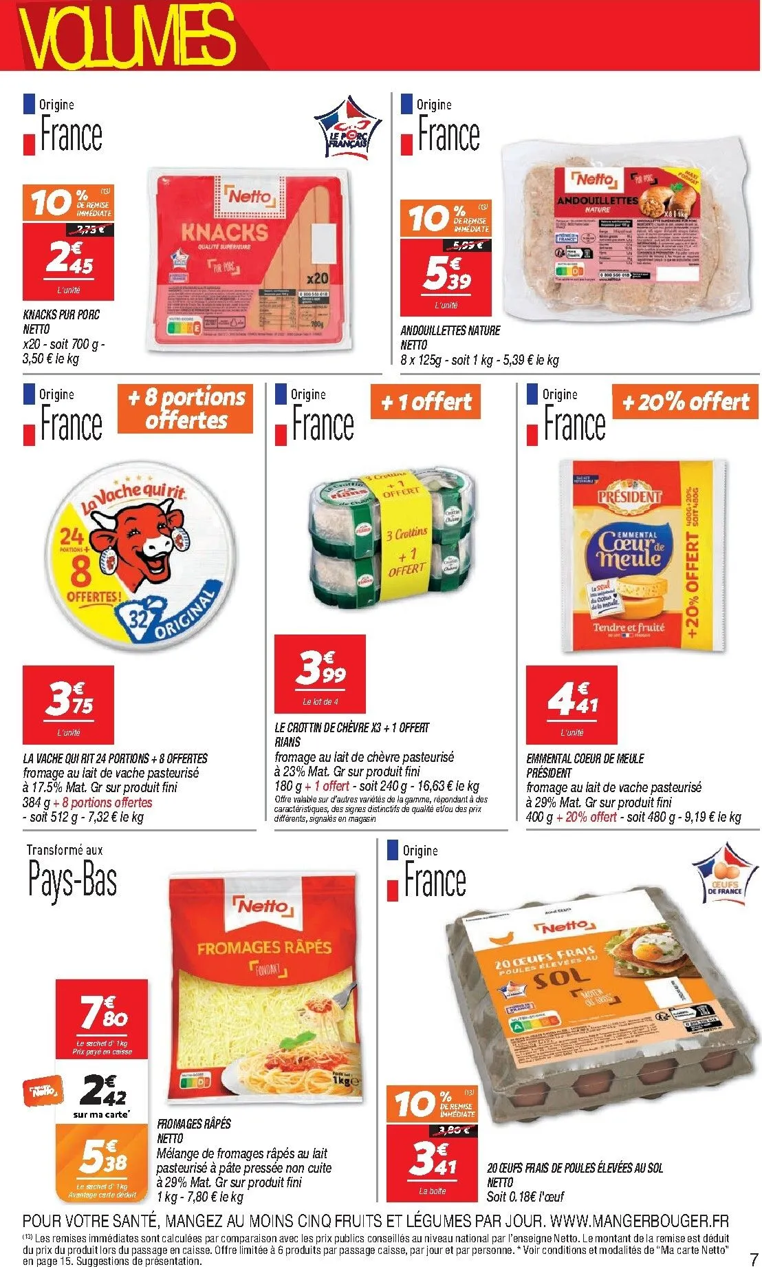Flyer Netto - Maxi Volumes pour la semaine prochaine du du mardi 27/10/2026 au du lundi 09/11/2026 du 27 octobre au 9 novembre 2026 - Catalogue page 7
