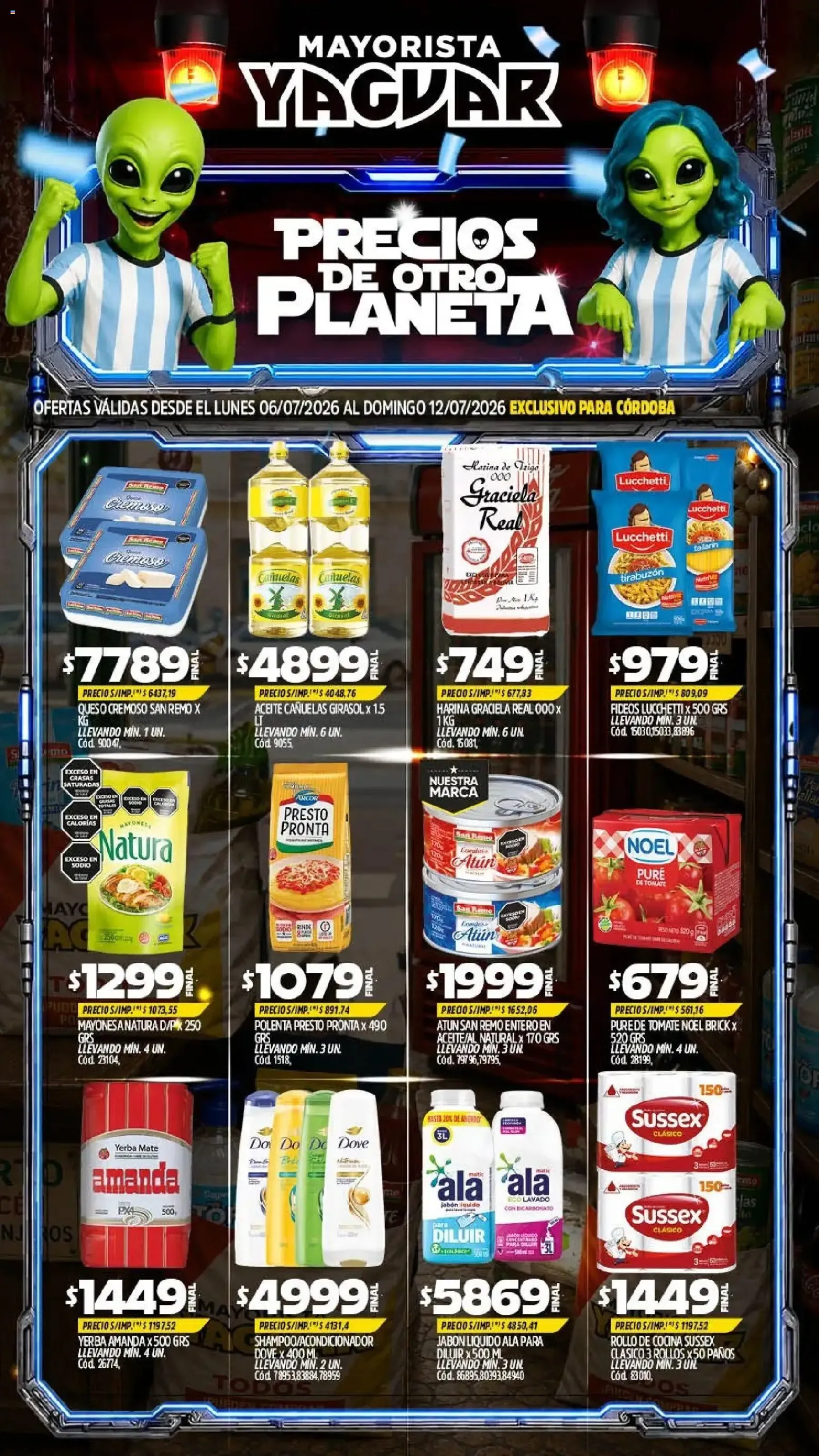 Ofertas de Yaguar - Oferta Semanal Córdoba del 06/07/2026 - 12/07/2026 6 de julio al 12 de julio 2026 - Página 1 del catálogo