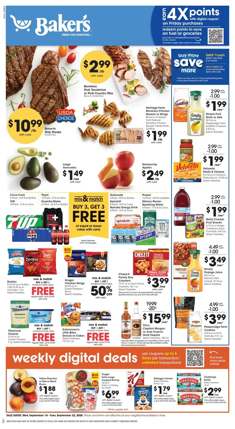 Current Baker's leaflet valid from Wednesday 09/16/2026 to Tuesday 09/22/2026