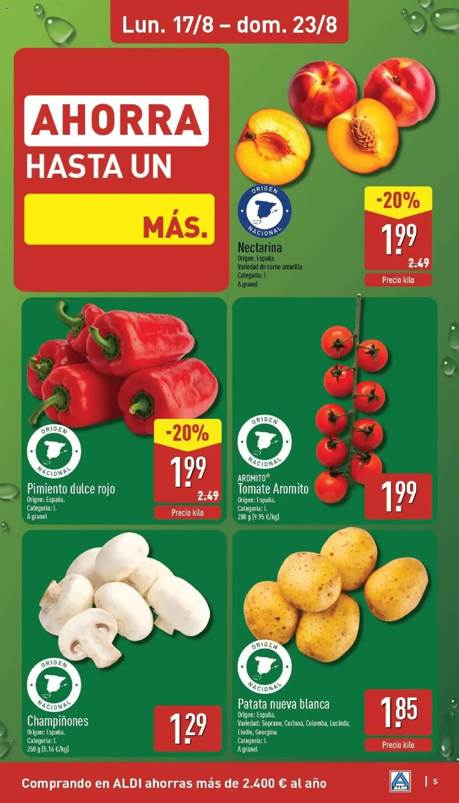 Catálogo de Aldi: Frescura a precios para tirarse a la piscina 17 de agosto al 23 de agosto 2026 - Página 5