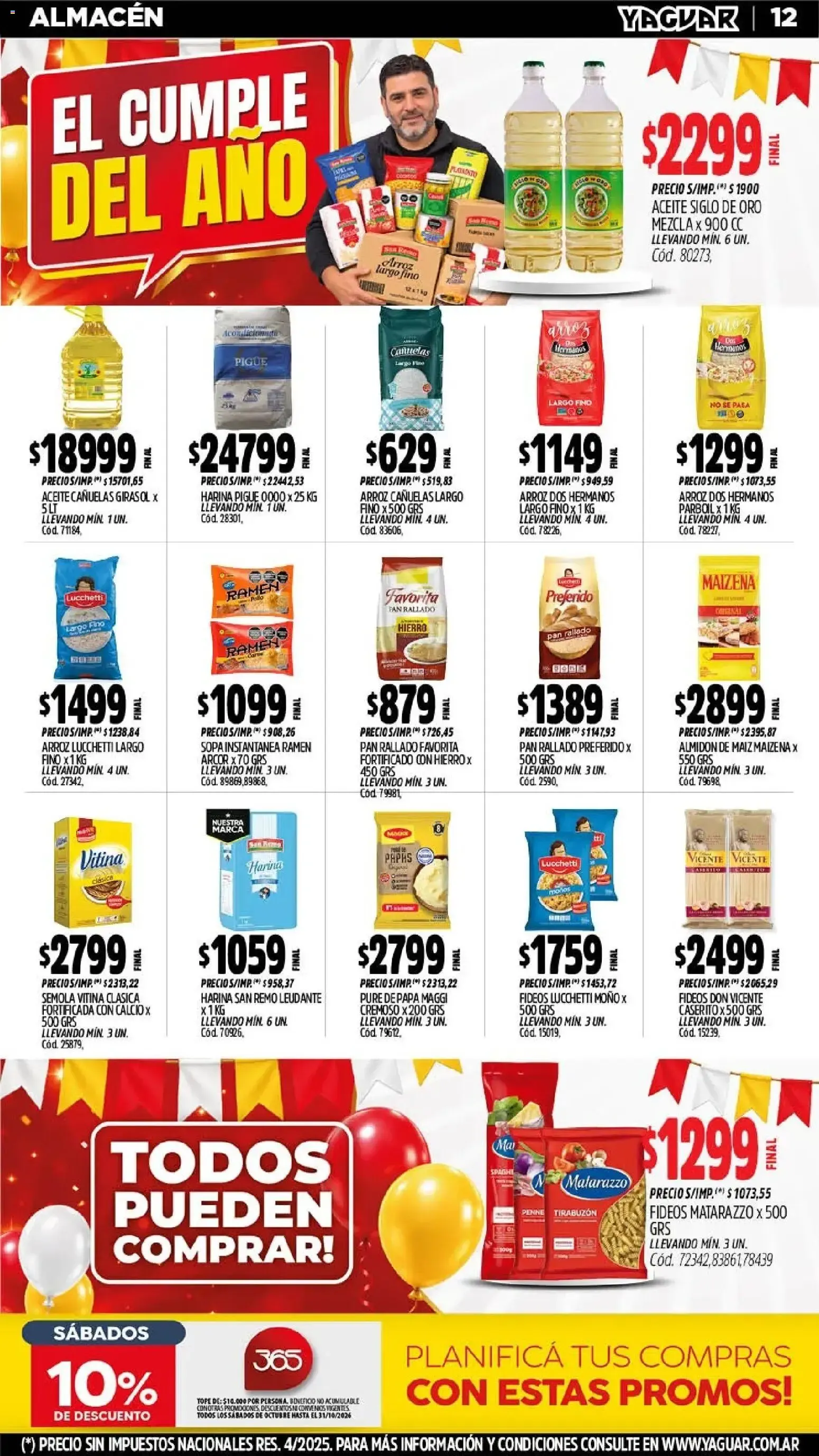 Ofertas de Mayorista Yaguar - El Cumple del Año 38 19 de octubre al 24 de octubre 2026 - Página 13 del catálogo