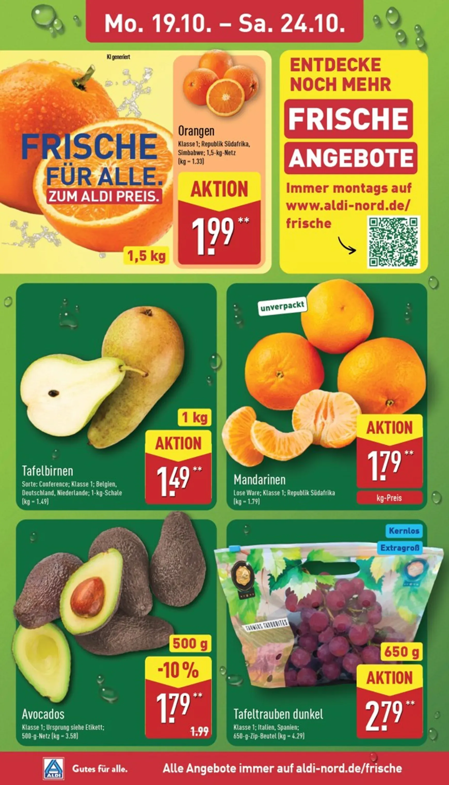 ALDI: Gutes für alle. Zum ALDI Preis. von 19. Oktober bis 24. Oktober 2026 - Prospekt seite 2