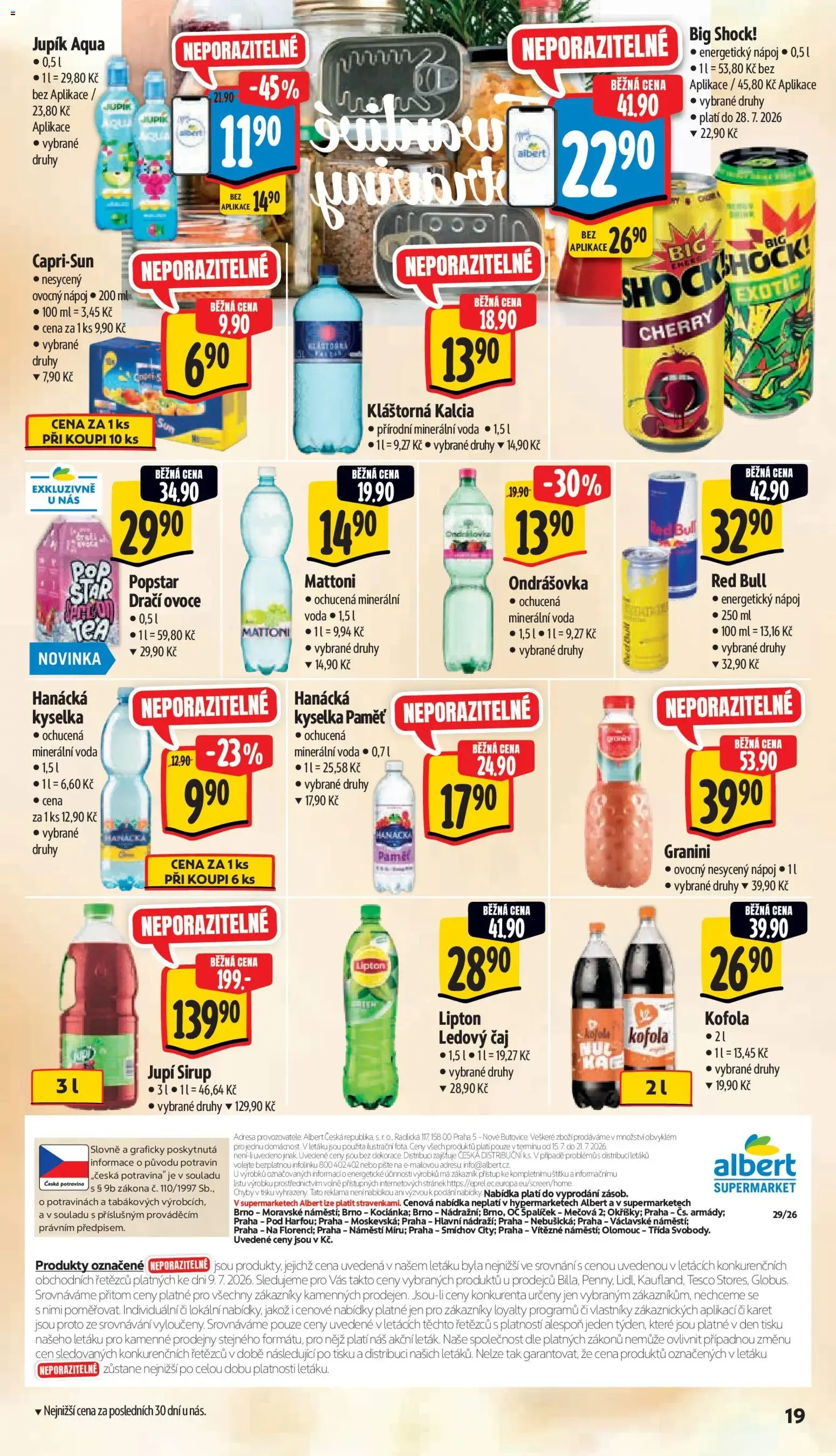 Albert leták - Supermarket od 15.07.2026 - Akční leták - 15. července 21. července 2026 - Page 29
