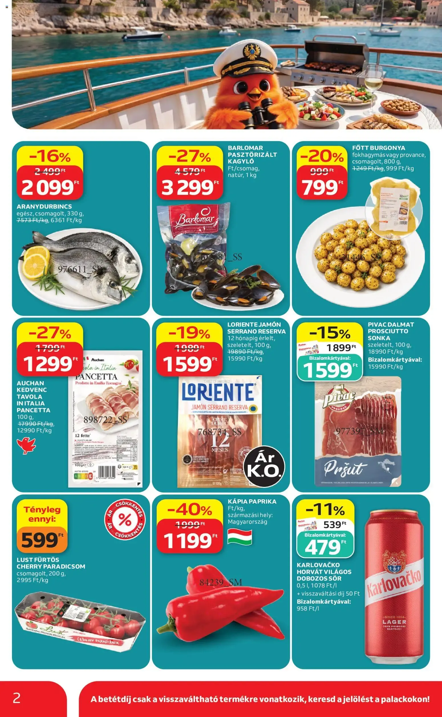 Katalógus Auchan hipermarket: Kóstolj bele újra az adriai nyaralás ízeibe! július 30.-tól augusztus 12.-ig 2026. - Oldal 2