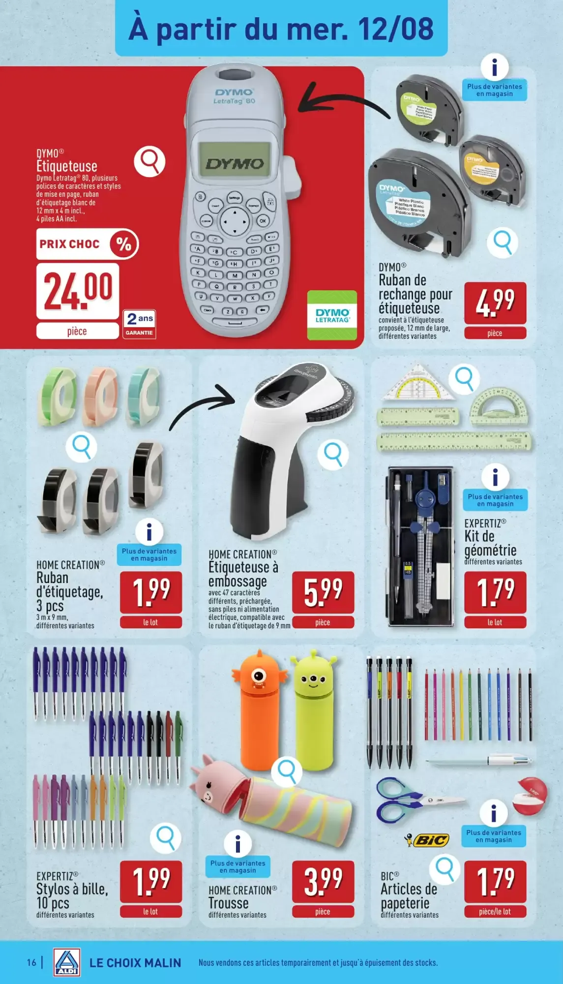 ALDI Dépliant du lun. 10/08 au ven. 14/08 van 10 augustus tot 14 augustus 2026 - folder pagina 16