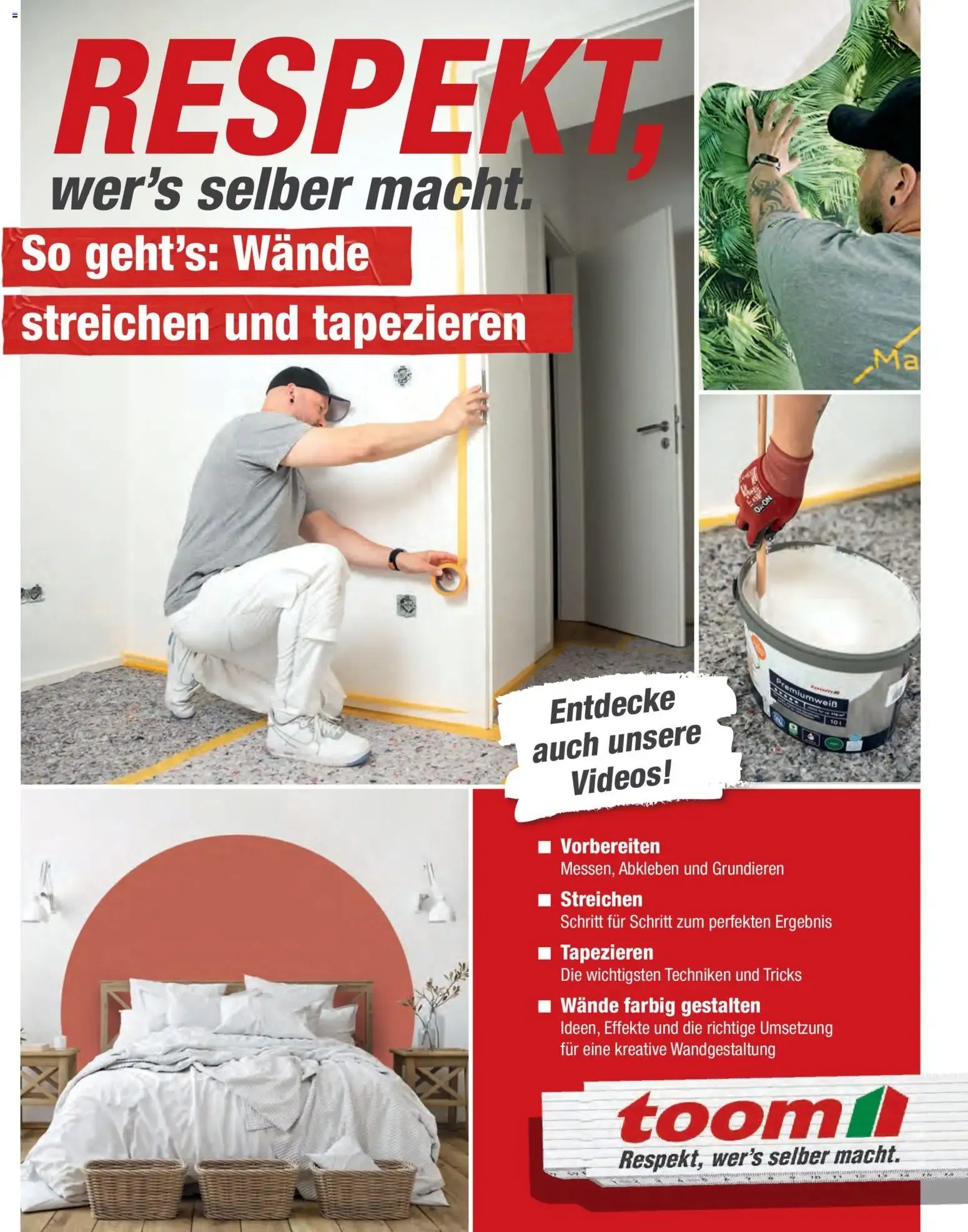 Toom Baumarkt Wände streichen und tapezieren (ab 01.01.2026) zum Blättern von 1. Januar bis 31. Dezember 2026 - Prospekt seite 1