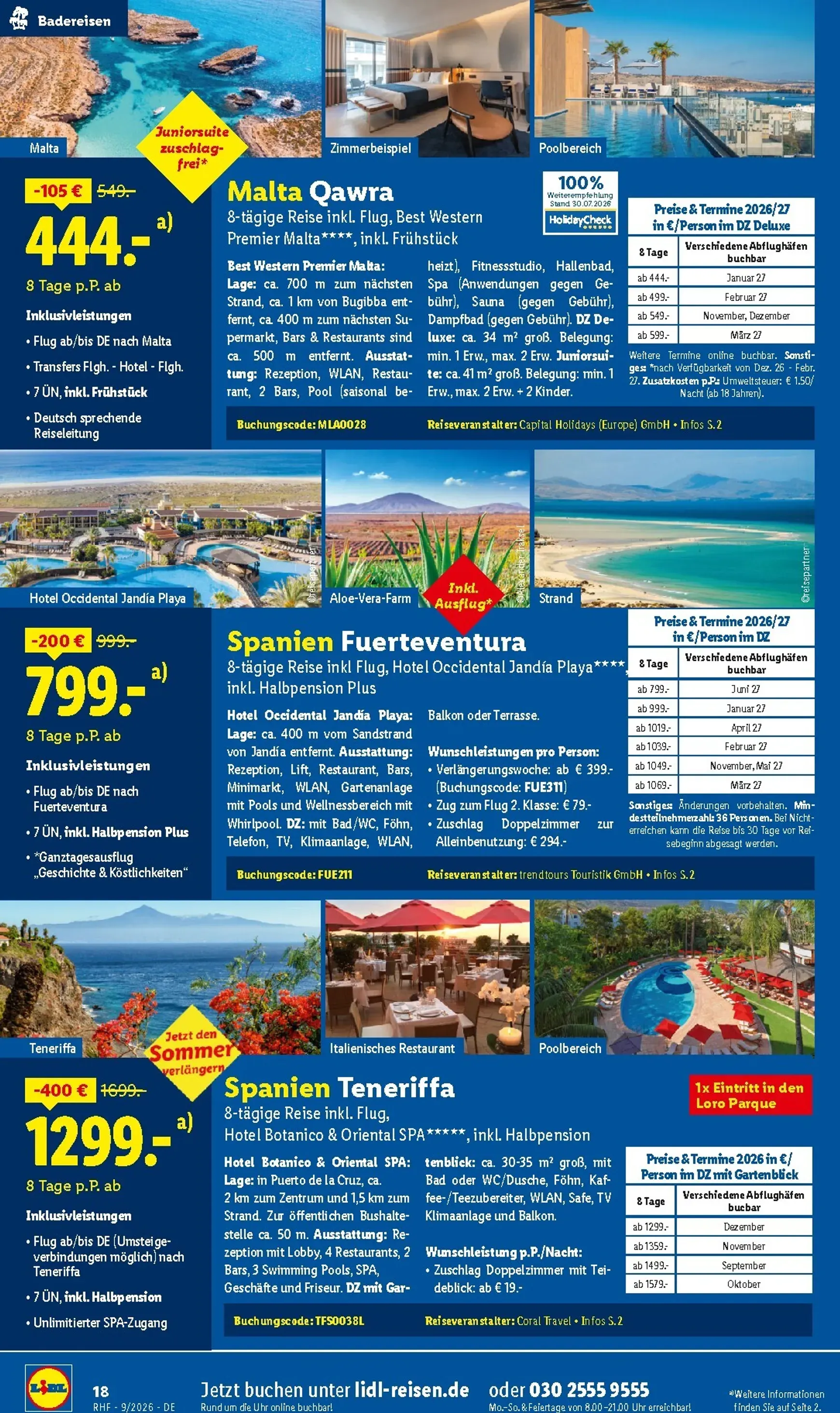 TUI Vielfalt mit Lidl Reisen von 29. August bis 30. September 2026 - Prospekt seite 18