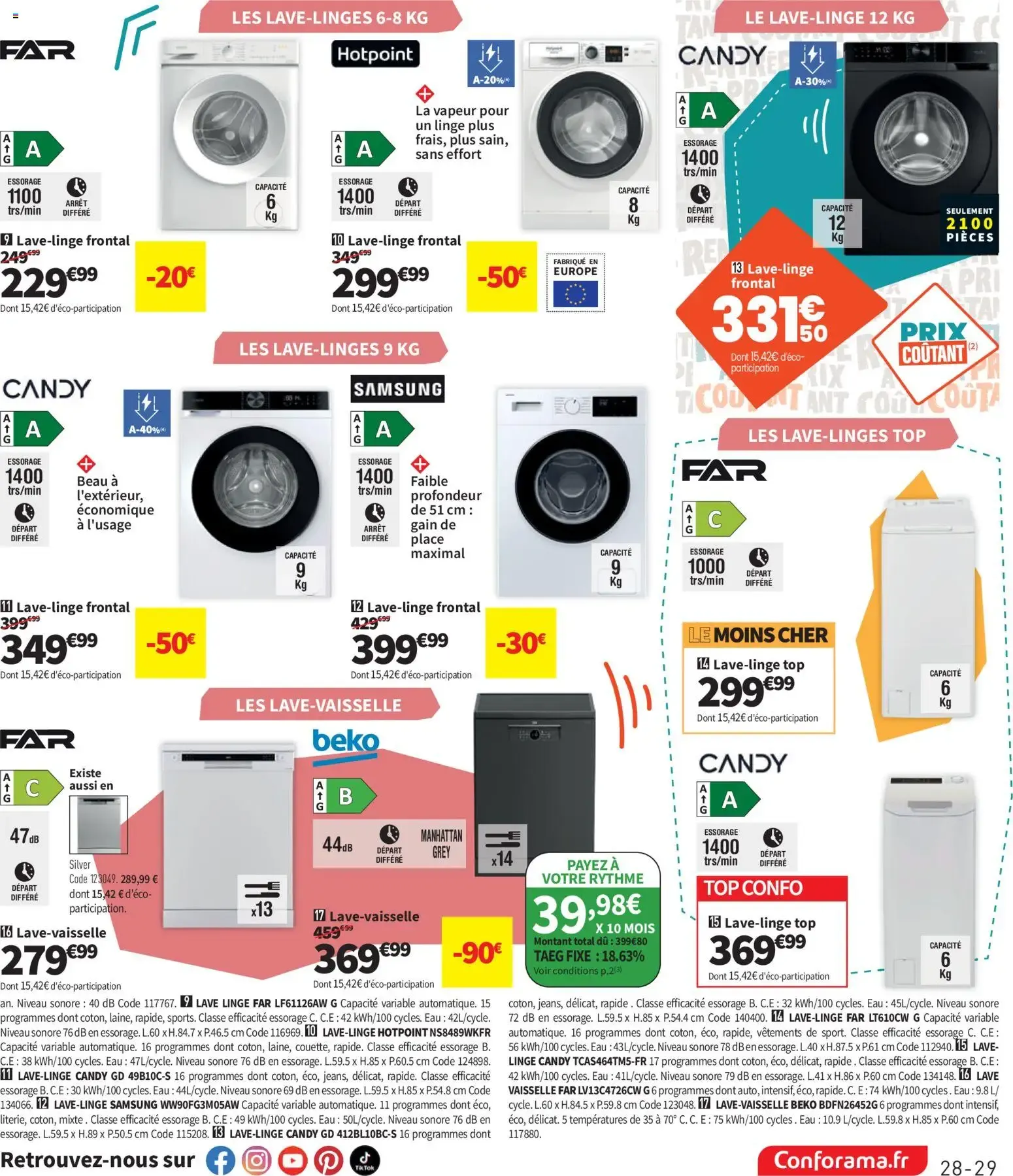 Conforama - Rentrée à Prix Coûtant du 21 juillet au 24 août 2026 - Catalogue page 29