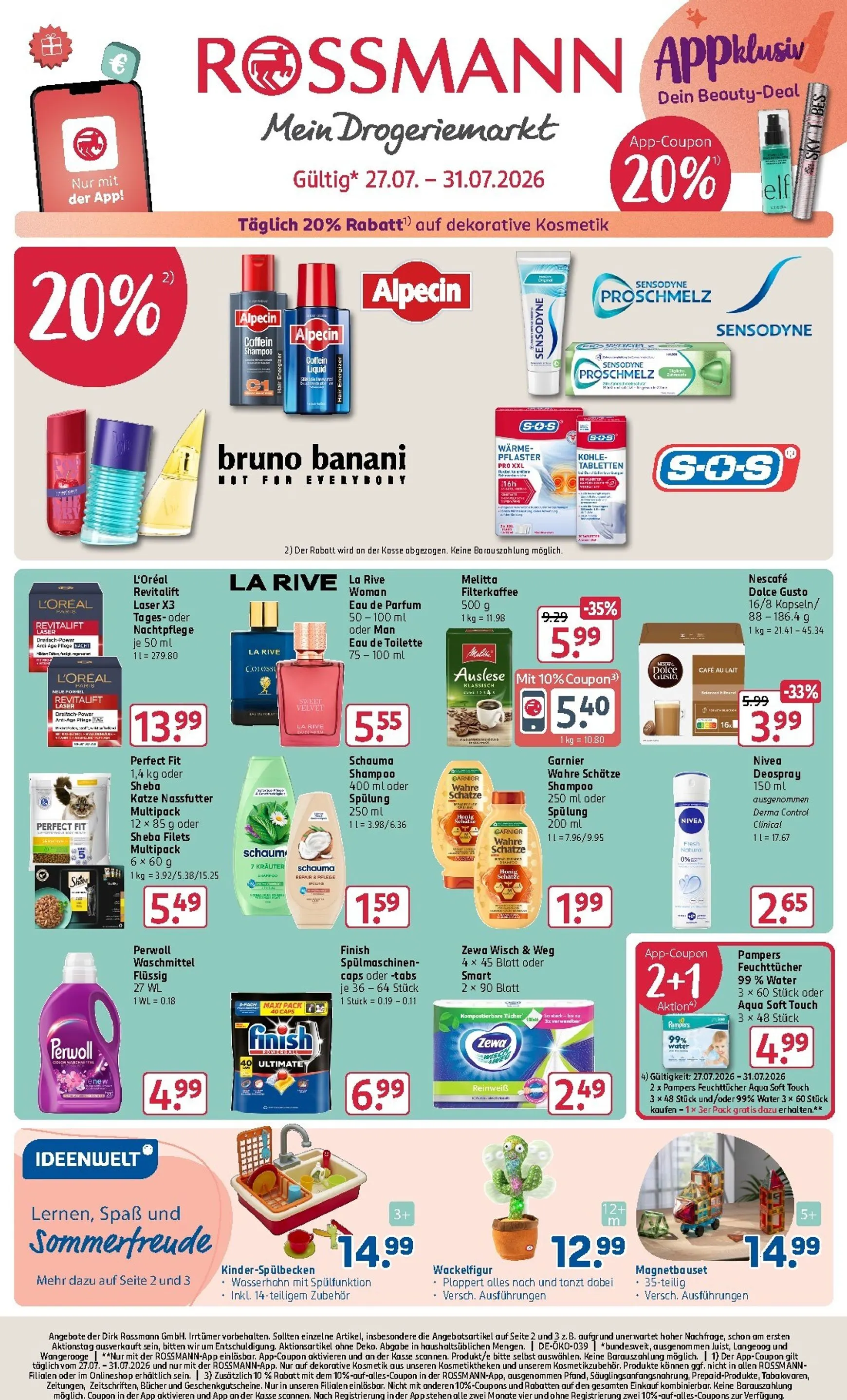ROSSMANN Prospekt – von Montag 27.07.2026 bis Freitag 31.07.2026