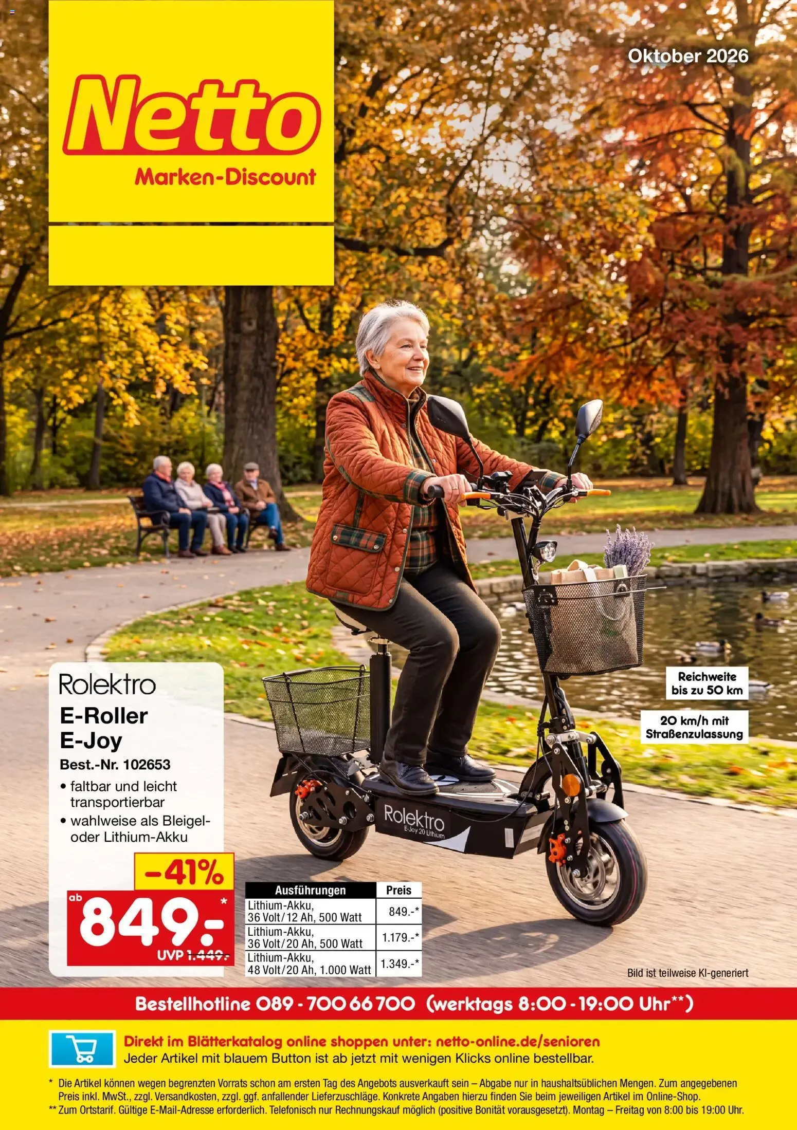 Netto Marken-Discount - Rolektro E-Roller E-Joy van 1 oktober tot 31 oktober 2026 - Folder pagina 1