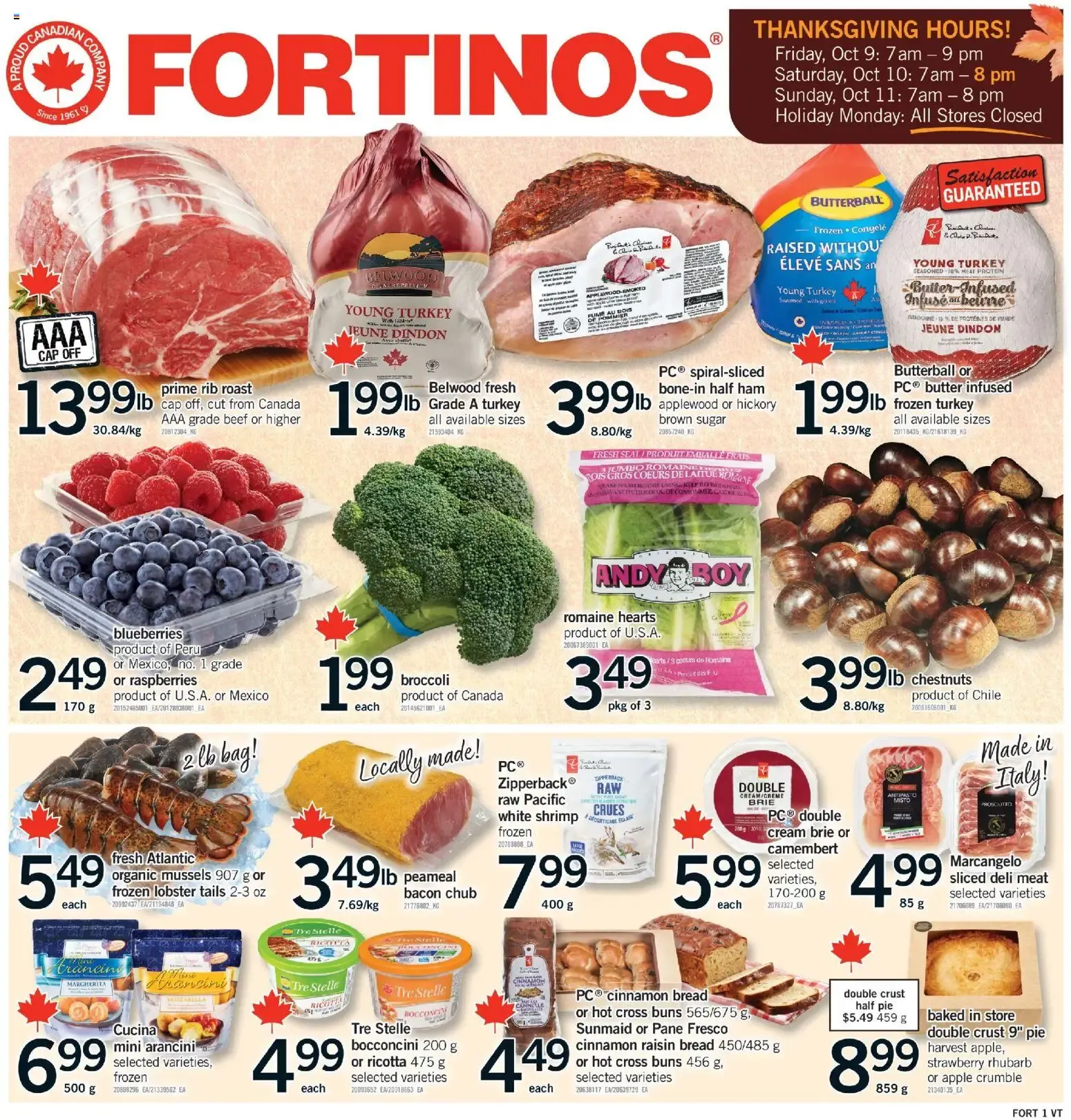 Fortinos weekly flyer / circulaire from Oct 8, 2026 > weekly specials & deals from October 9 to October 11 2026 - flyer page 1