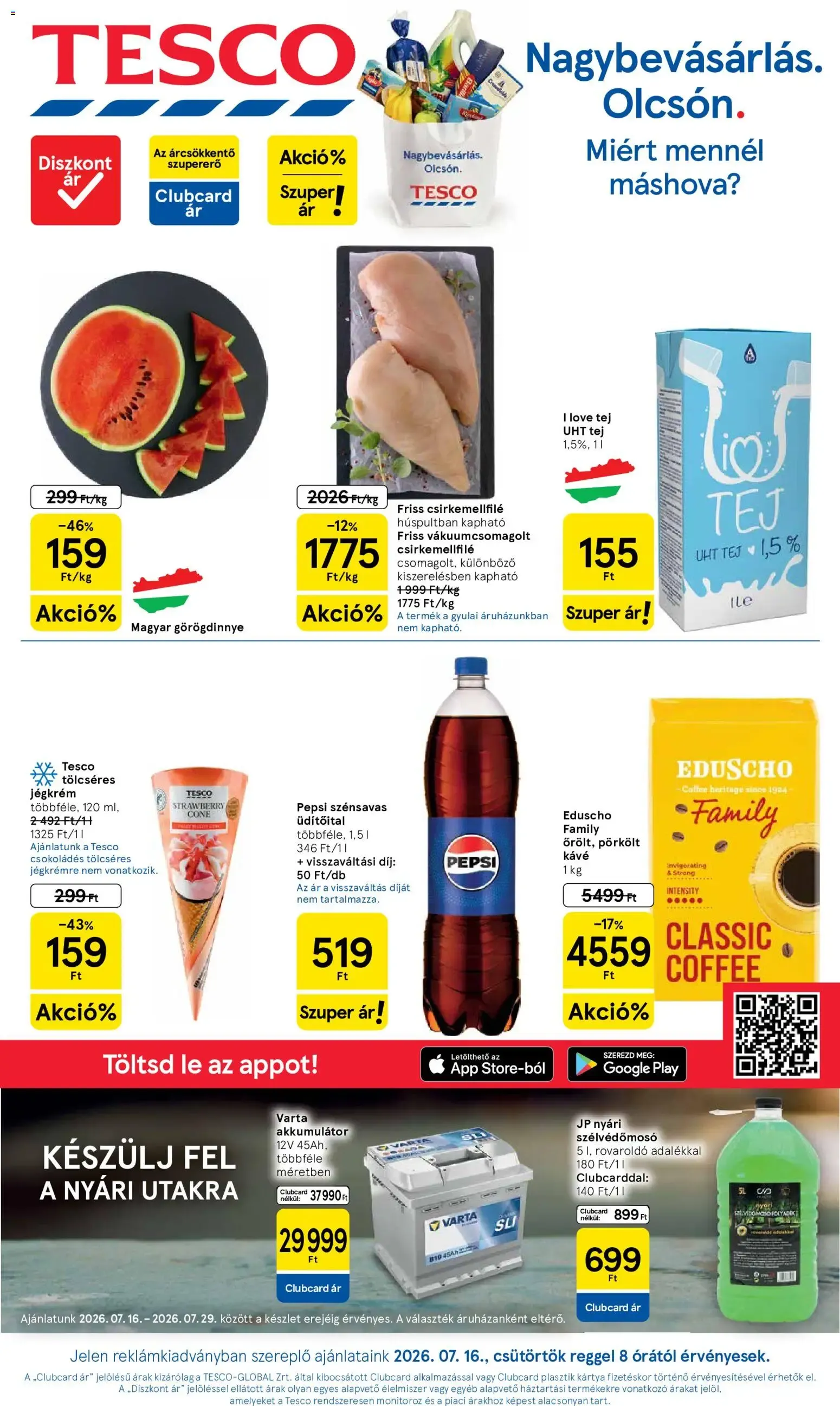 Katalógus Tesco aktuális akciós újság - 2026.07.16.-tól - online július 16.-tól július 29.-ig 2026. - Oldal 1