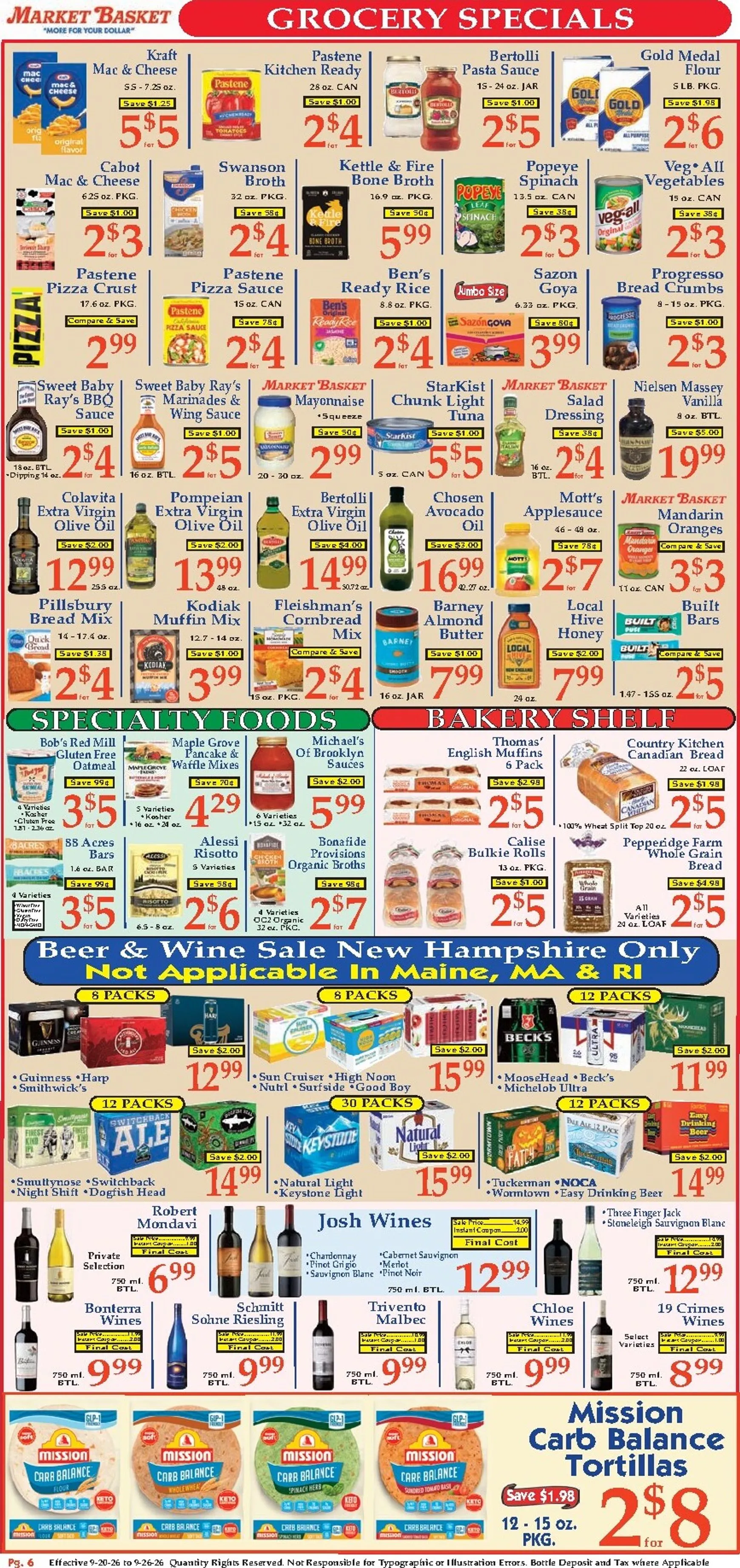 Weekly ad Current Market Basket leaflet valid from Sunday 09/20/2026 to Saturday 09/26/2026 from September 20 to September 26 2026 - Page 6