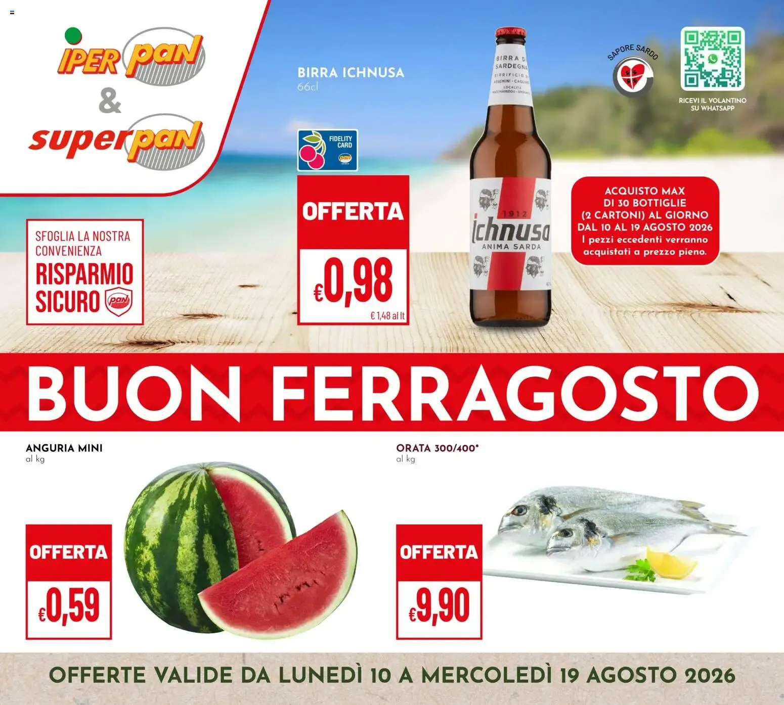 Offerte Buon Ferragosto Iper Pan & Super Pan da 10 agosto a 19 agosto di 2026 - Pagina del volantino 1