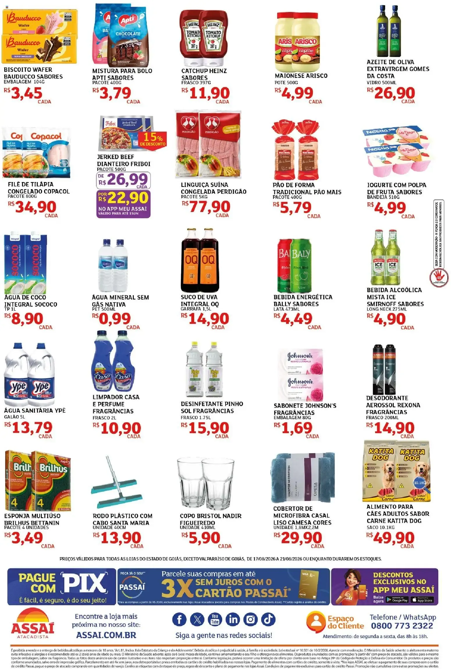 Encarte de Assaí Atacadista ofertas de 17/08/2026 | Promoções Online 17 de agosto até 21 de agosto 2026 - Pagina 1