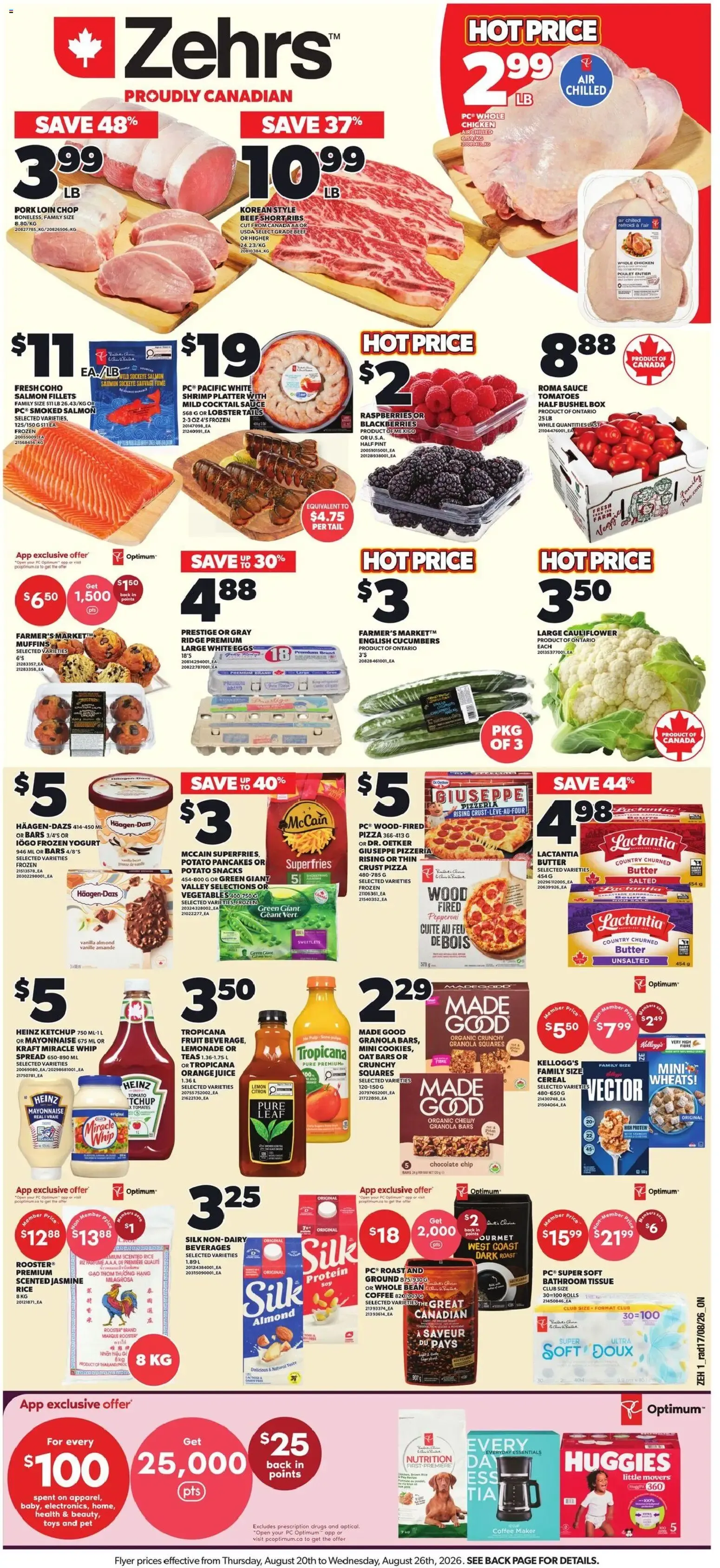 Zehrs weekly flyer / circulaire from Aug 20, 2026 > weekly specials & deals from August 20 to August 26 2026 - flyer page 1