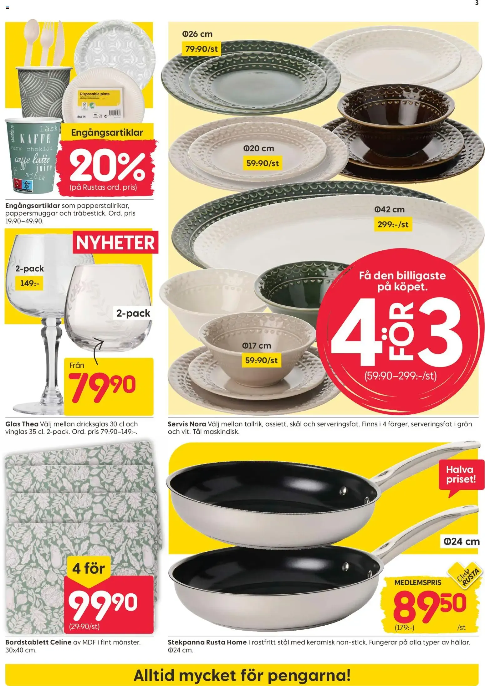 Rusta erbjudanden från 03/08/2026 - 09/08/2026 > Reklamblad nuvarande rabatter från 3 augusti till 9 augusti 2026 - Reklamblad sidor 3