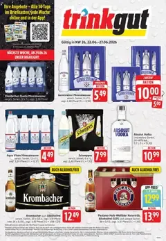 Trinkgut Angebote ab Montag 22.06.2026 > Prospekt Blättern von 22. Juni bis 27. Juni 2026 - Prospekt seite 1