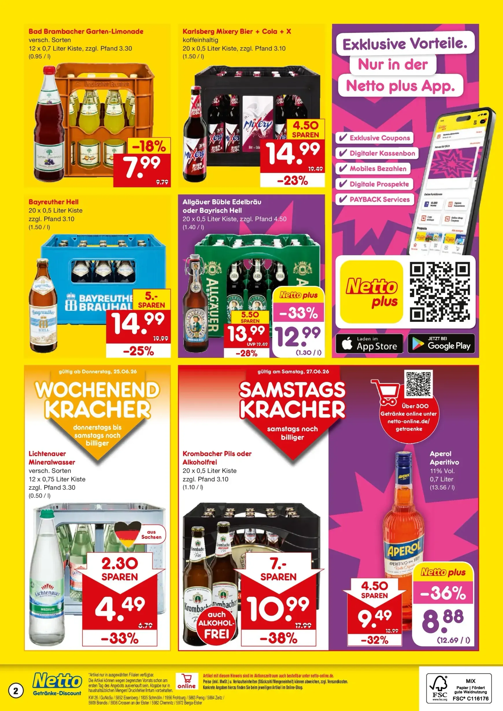 Netto Marken Discount - Eisenberg, Schmölln, Frohburg, Penig, Zeitz, Brandis, Crossen an der Elster, Chemnitz, Berga-Elster Prospekt – von Montag 22.06.2026 bis Samstag 27.06.2026 von 22. Juni bis 27. Juni 2026 - Prospekt seite 2