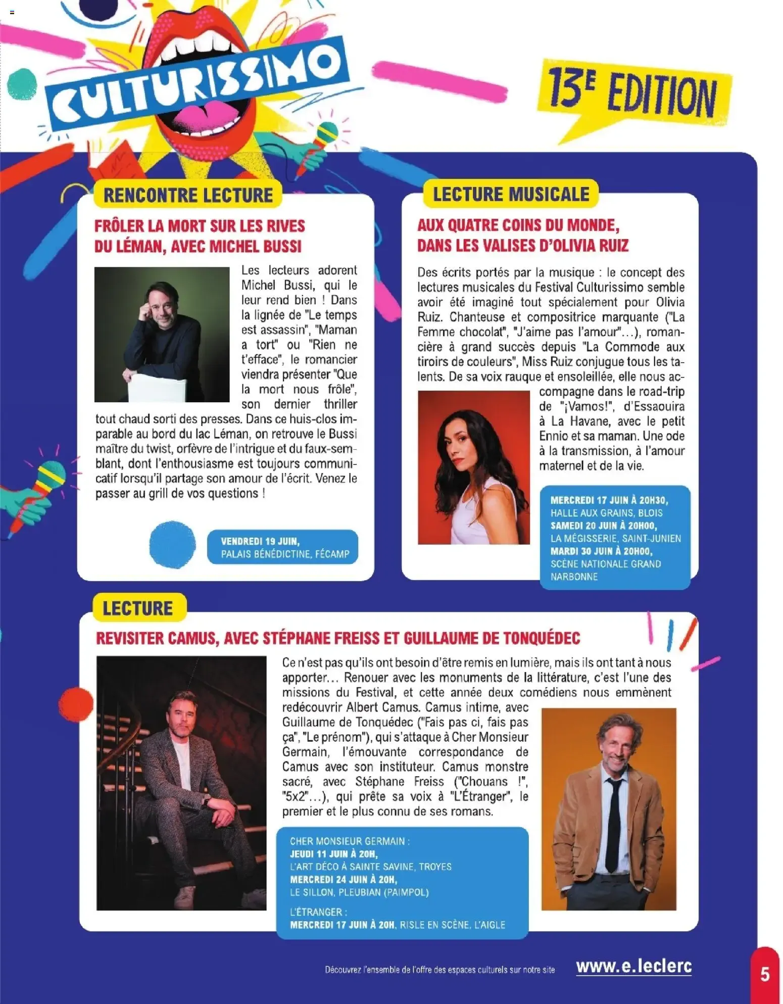 CULTURISSIMO du 9 juin au 27 juin 2026 - Catalogue page 5
