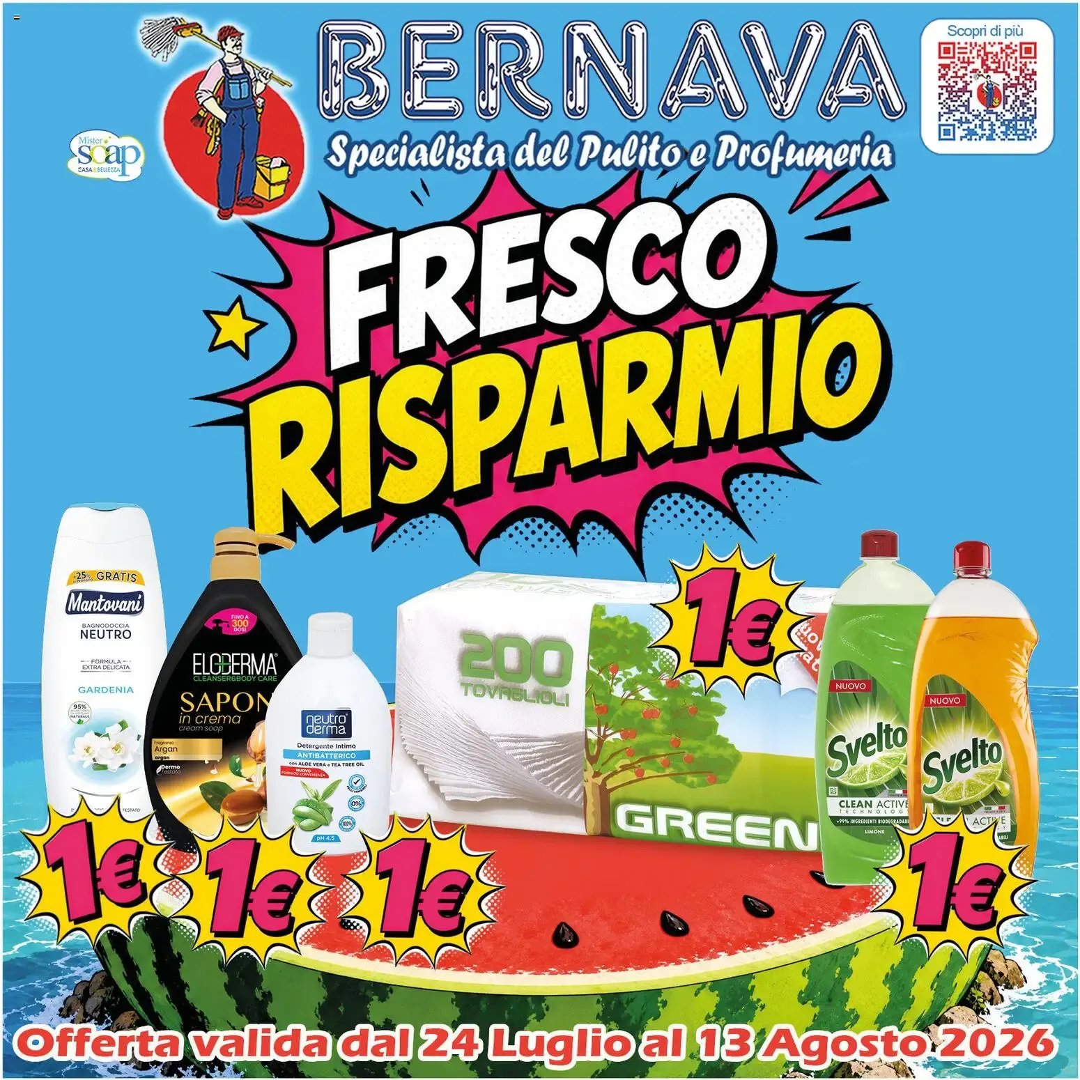 Bernava volantino dal 24/07/2026 - online Offerte da 24 luglio a 13 agosto di 2026 - Pagina del volantino 1