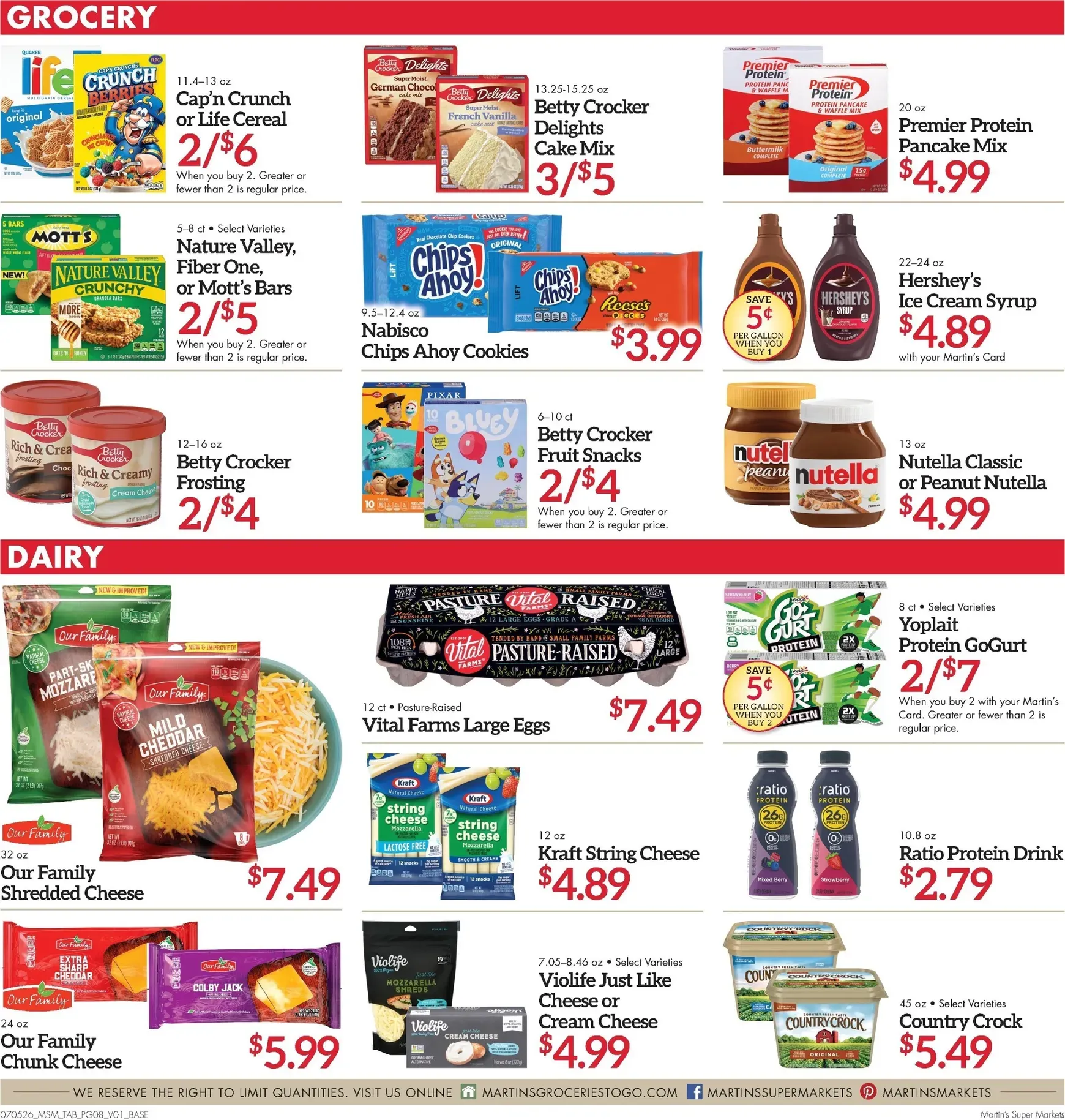 Weekly ad Current Martin's Super Markets leaflet valid from Sunday 07/05/2026 to Saturday 07/11/2026 from July 5 to July 11 2026 - Page 8