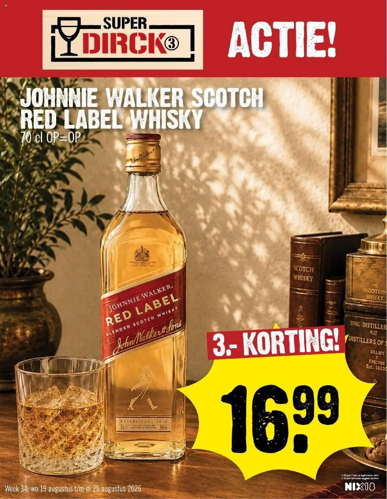 Super Dirck: Oferta Johnnie Walker Red Label Whisky van 19 augustus tot 25 augustus 2026 - Folder pagina 1