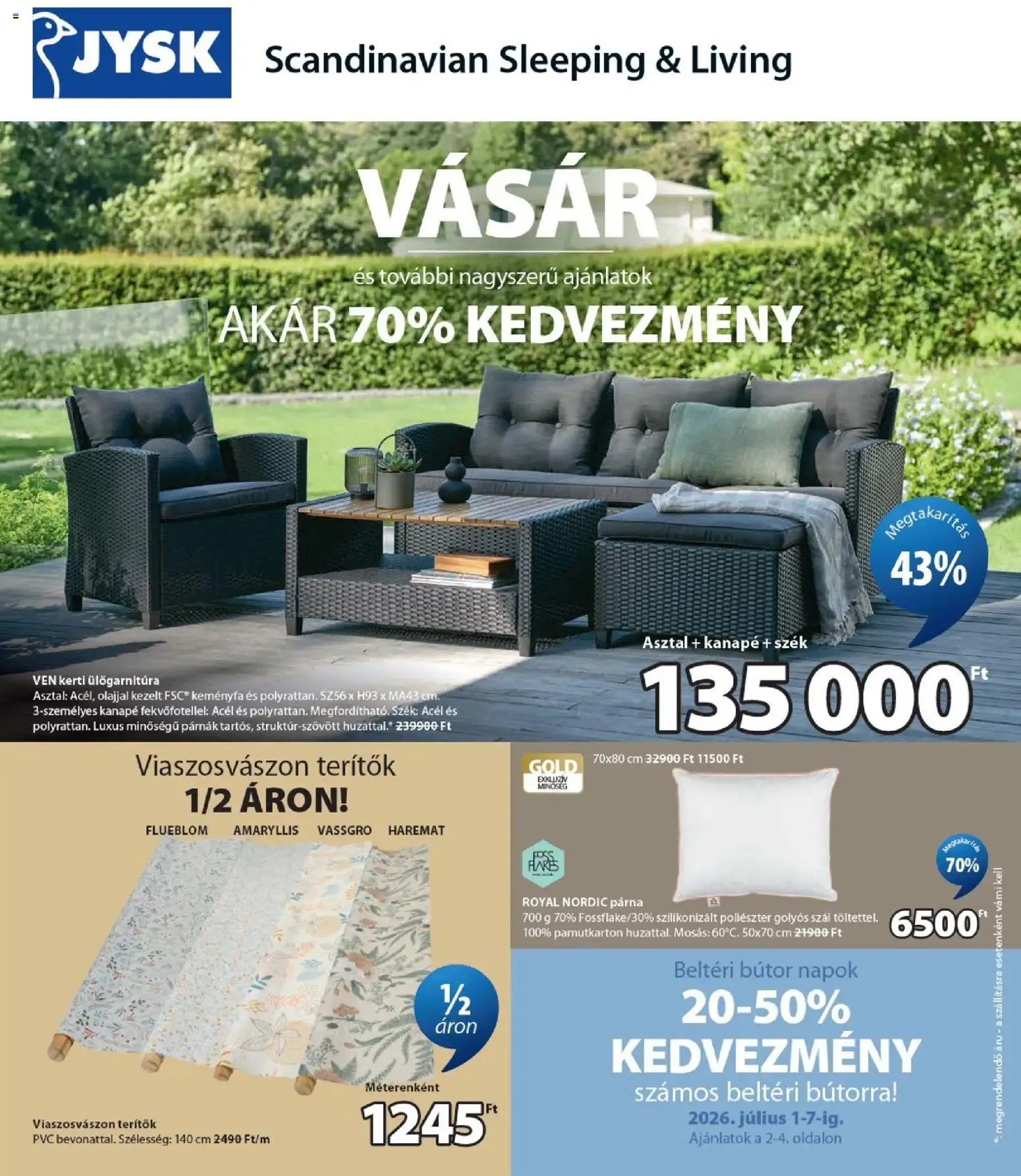 JYSK Vásár: Akár 70% Kedvezmény