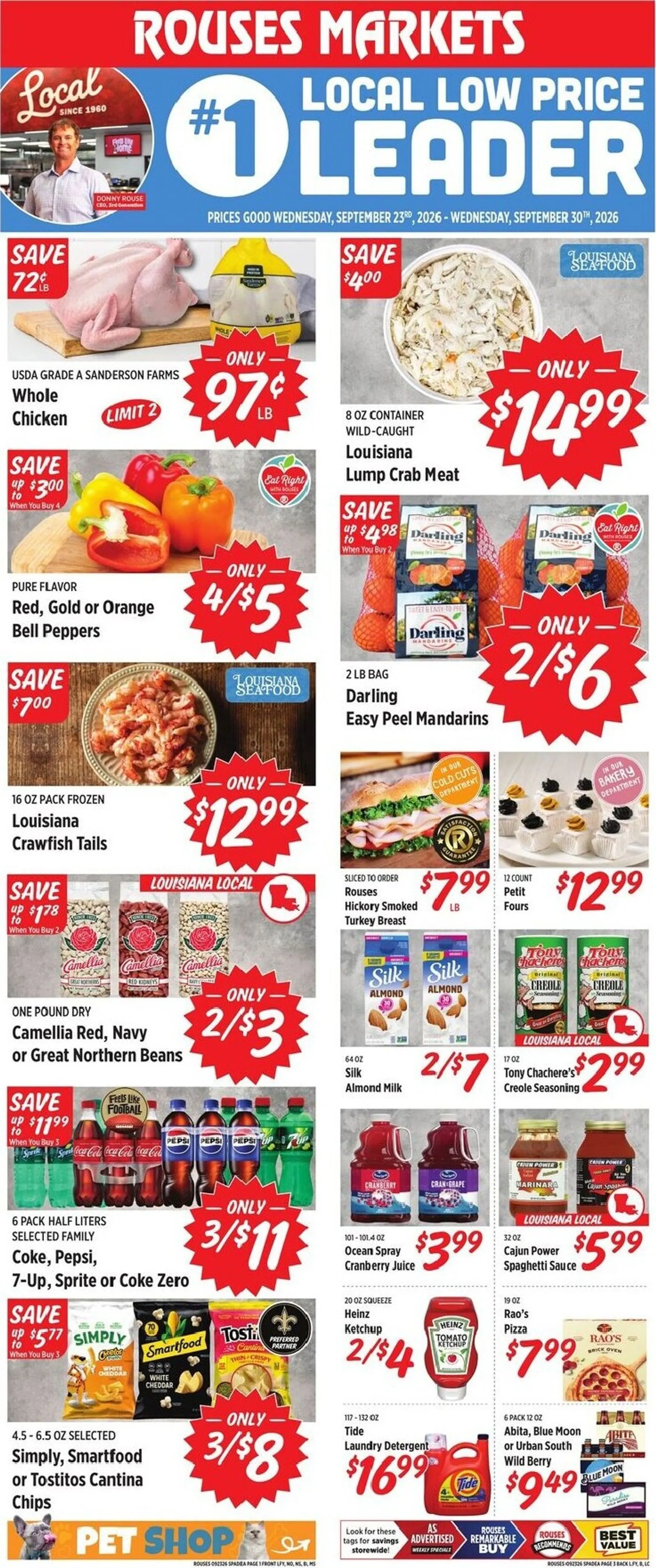 Weekly ad Current Rouses Markets leaflet valid from Wednesday 09/23/2026 to Wednesday 09/30/2026 from September 23 to September 30 2026 - Page 1