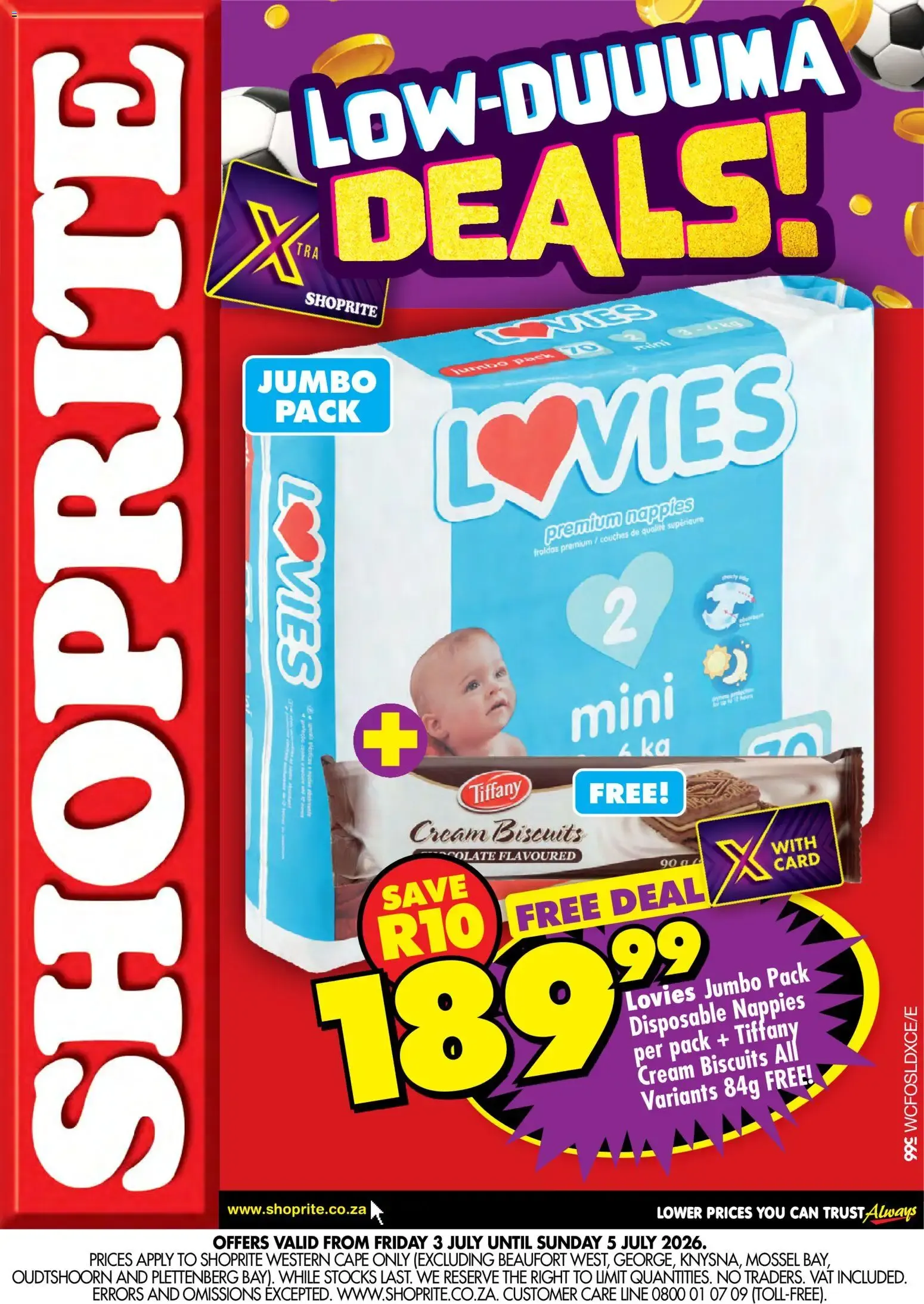 Shoprite - Western Cape - Lovies Low Price Lowduuuma (03/07/2026 - 05/07/2026) → Online Catalogue from 3 July to 5 July 2026 - Catalogue Page 1